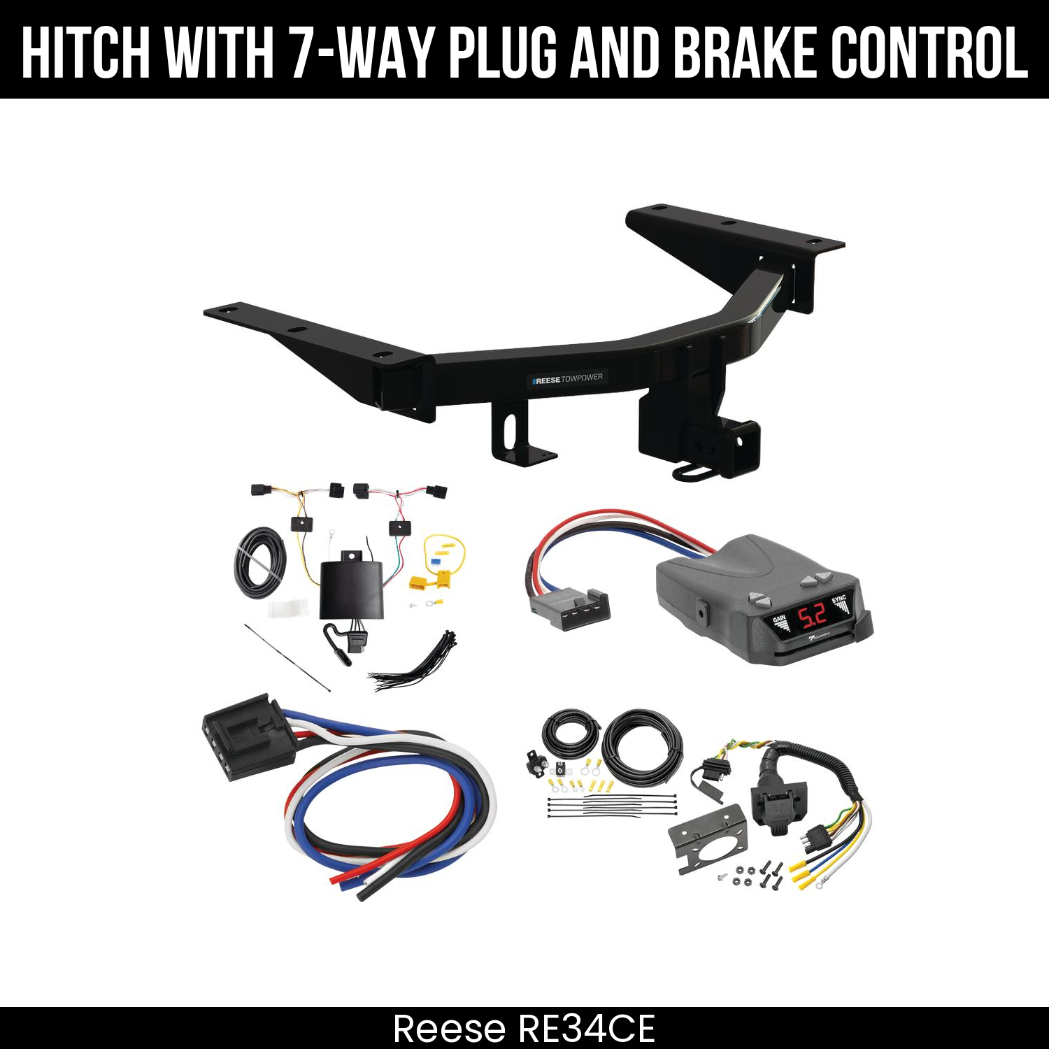 Trailer Hitch , 7-Way , Tekonsha Brakeman IV Brake Control
