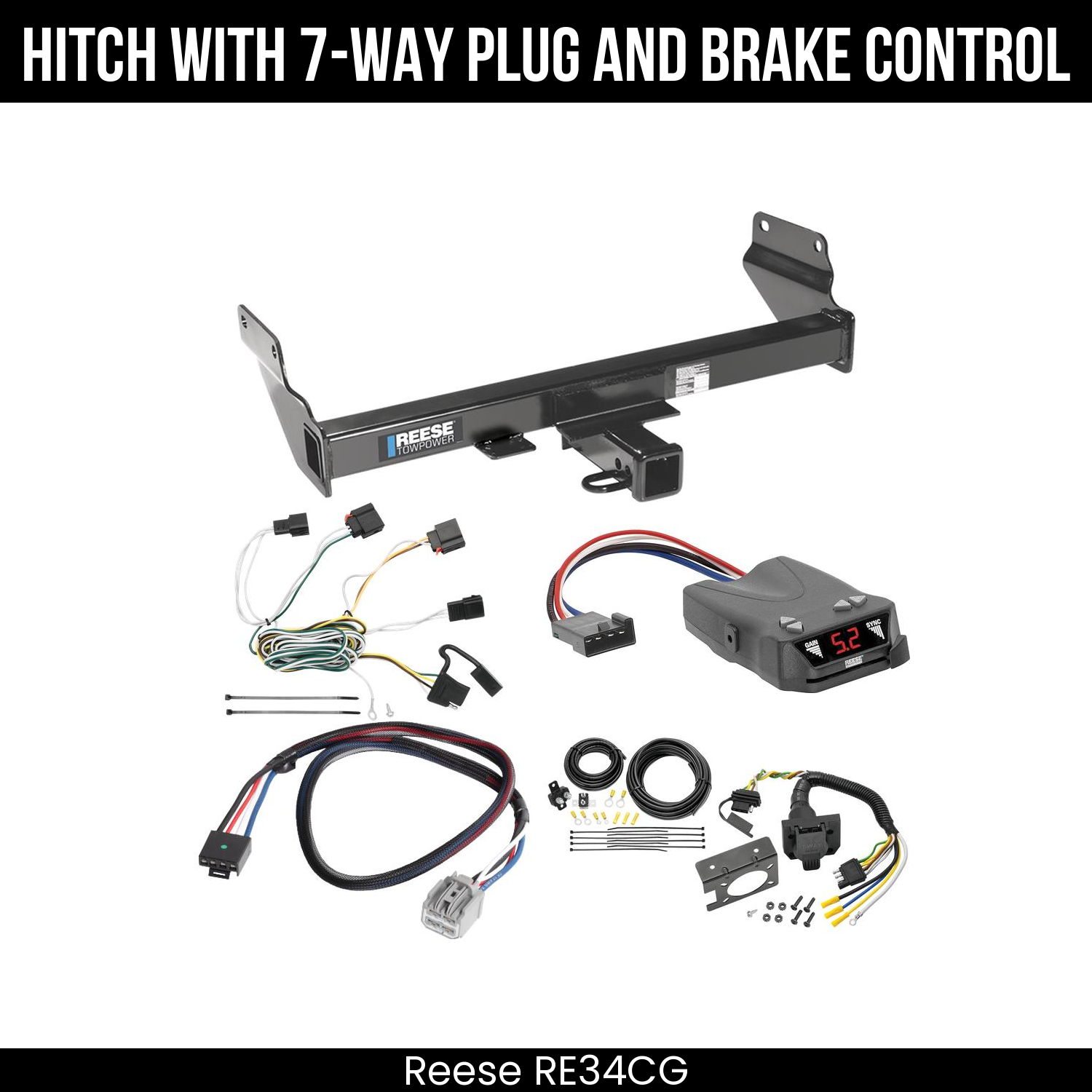 Trailer Hitch , 7-Way , Reese Brakeman IV Brake Control