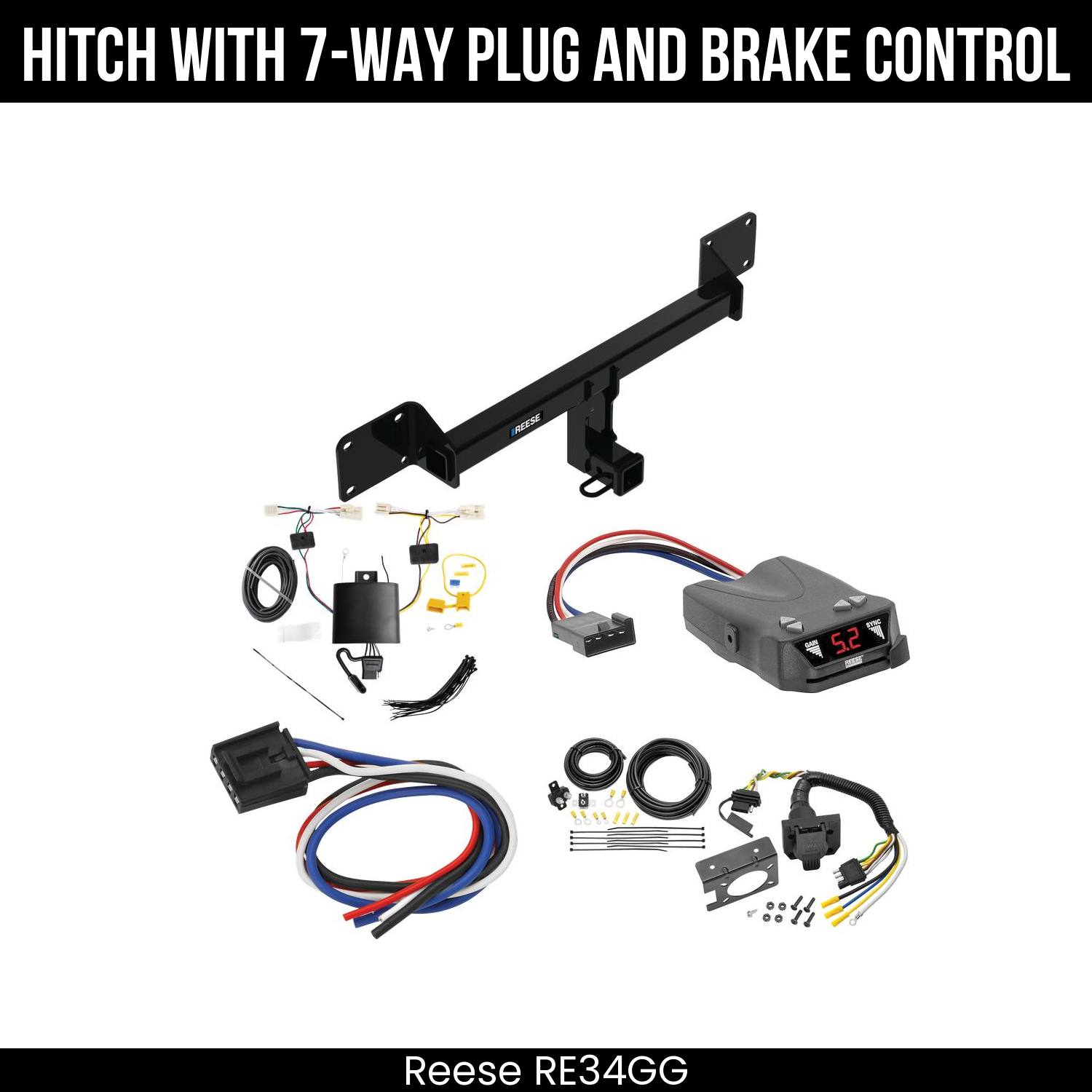 Trailer Hitch , 7-Way , Reese Brakeman IV Brake Control