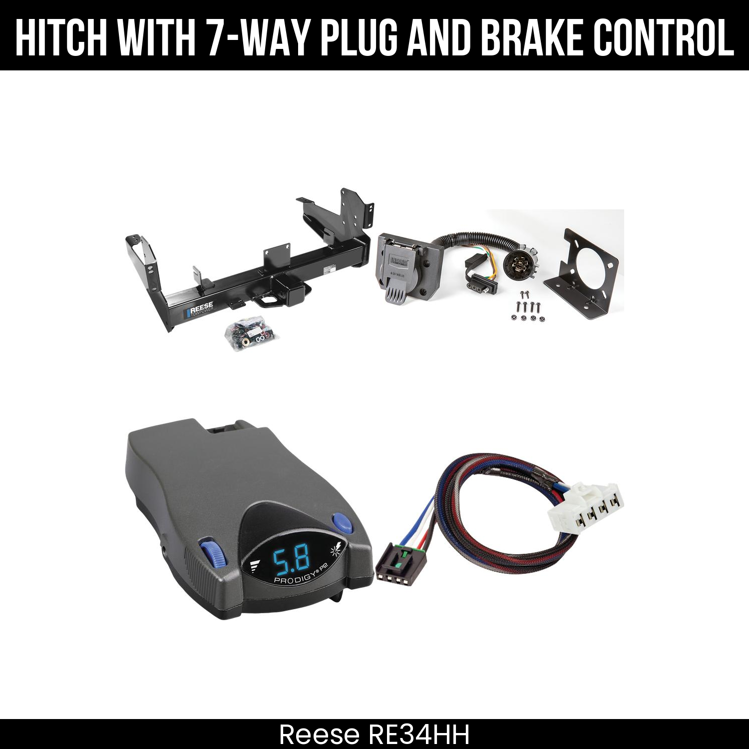 Trailer Hitch , 7-Way , Tekonsha Prodigy P2 Brake Control