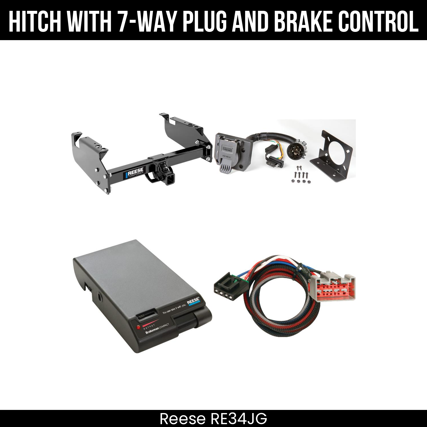 Trailer Hitch , 7-Way , Reese Brakeman Brake Control