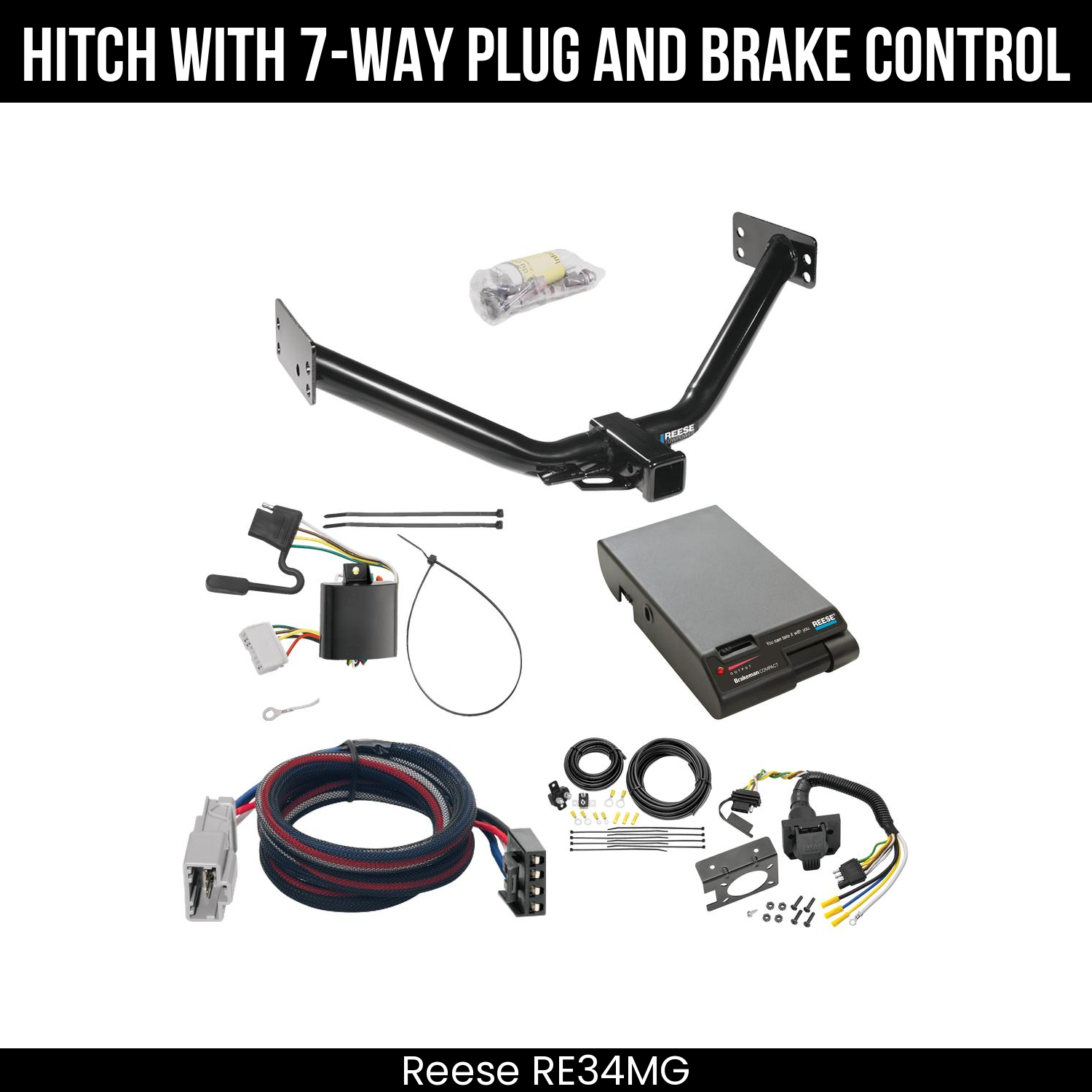 Trailer Hitch , 7-Way , Reese Brakeman Brake Control
