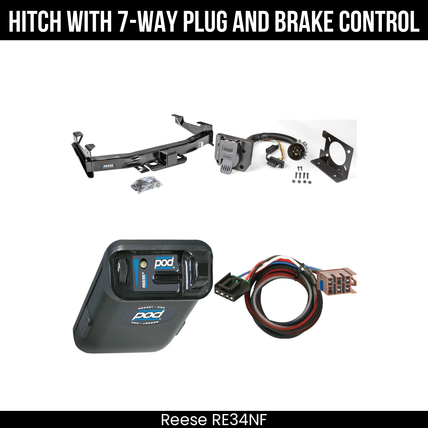 Trailer Hitch , 7-Way , Reese POD Brake Control