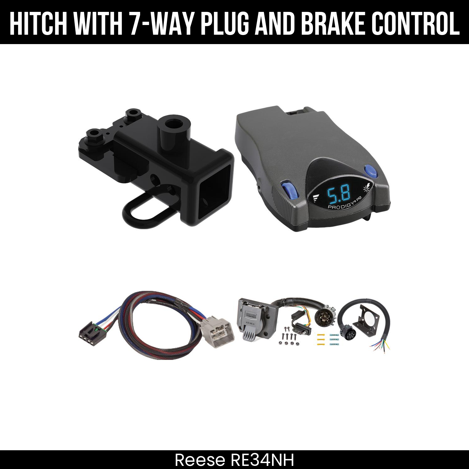Trailer Hitch , 7-Way , Tekonsha Prodigy P2 Brake Control
