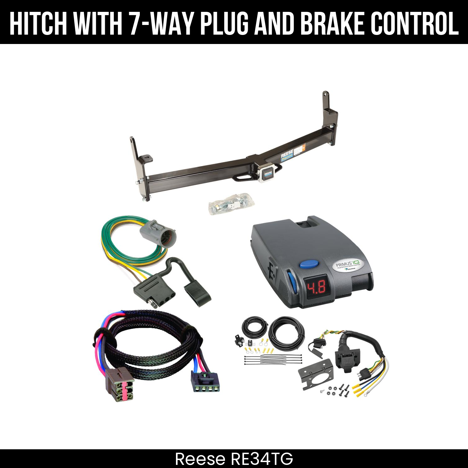 Trailer Hitch , 7-Way , Tekonsha Primus IQ Brake Control