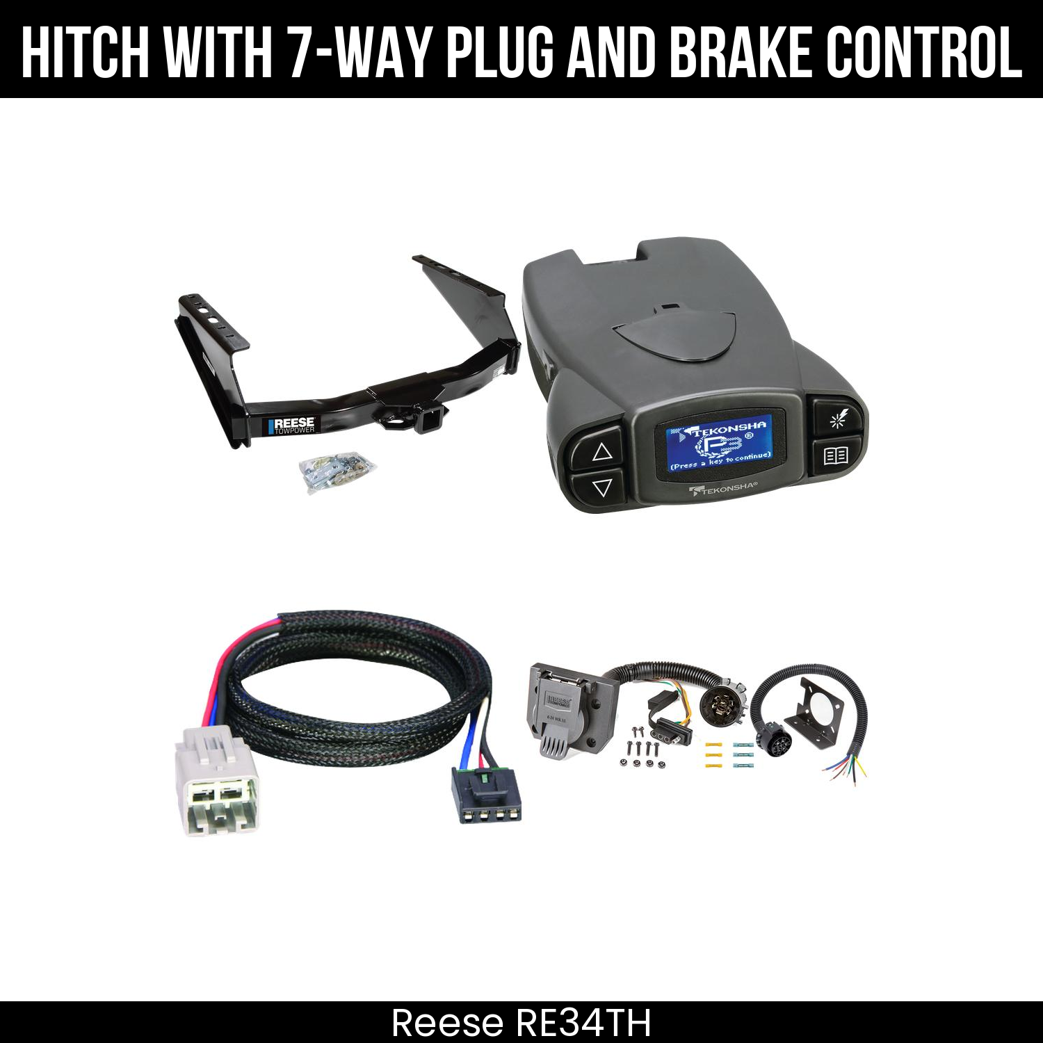 Trailer Hitch , 7-Way , Tekonsha Prodigy P3 Brake Control