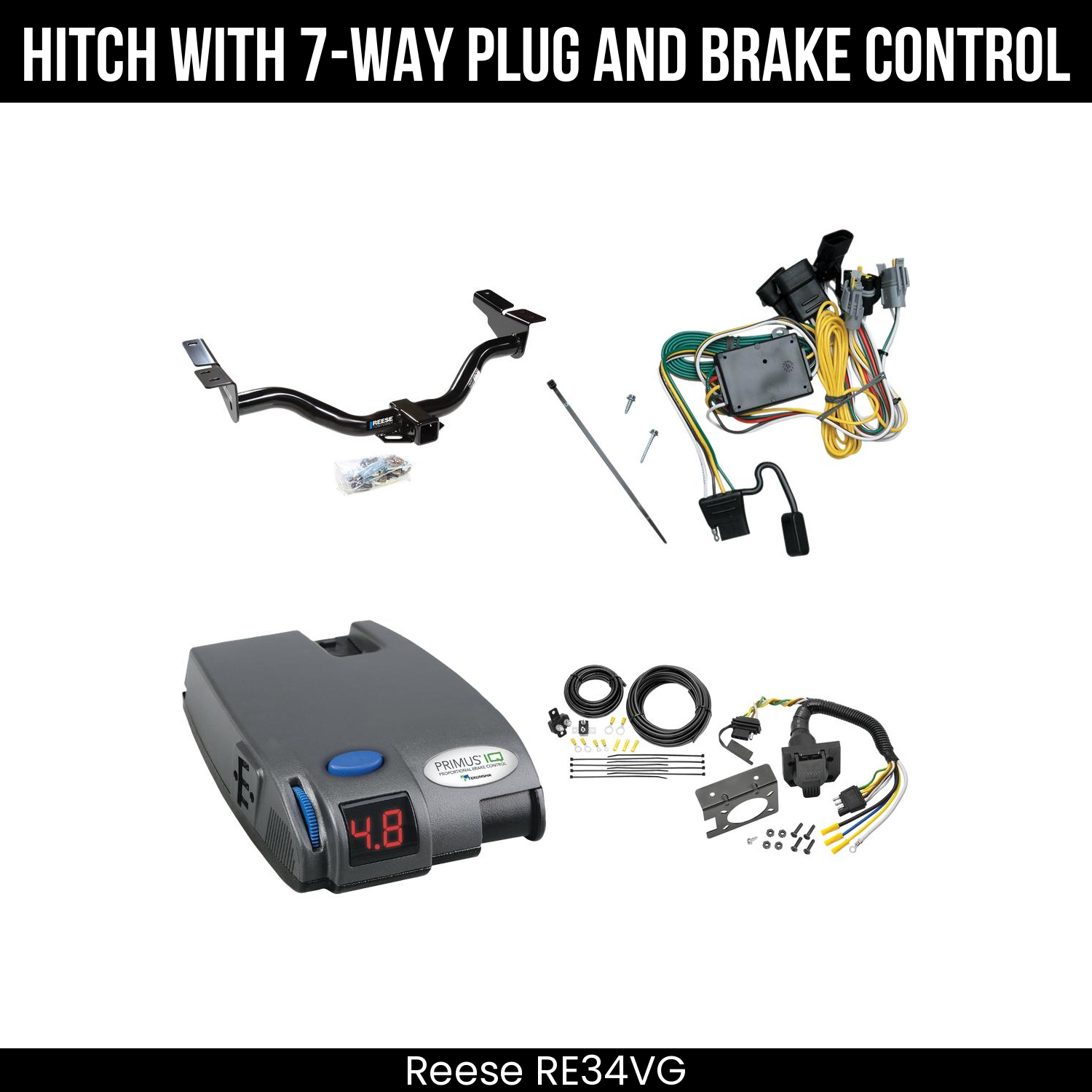 Trailer Hitch , 7-Way , Tekonsha Primus IQ Brake Control