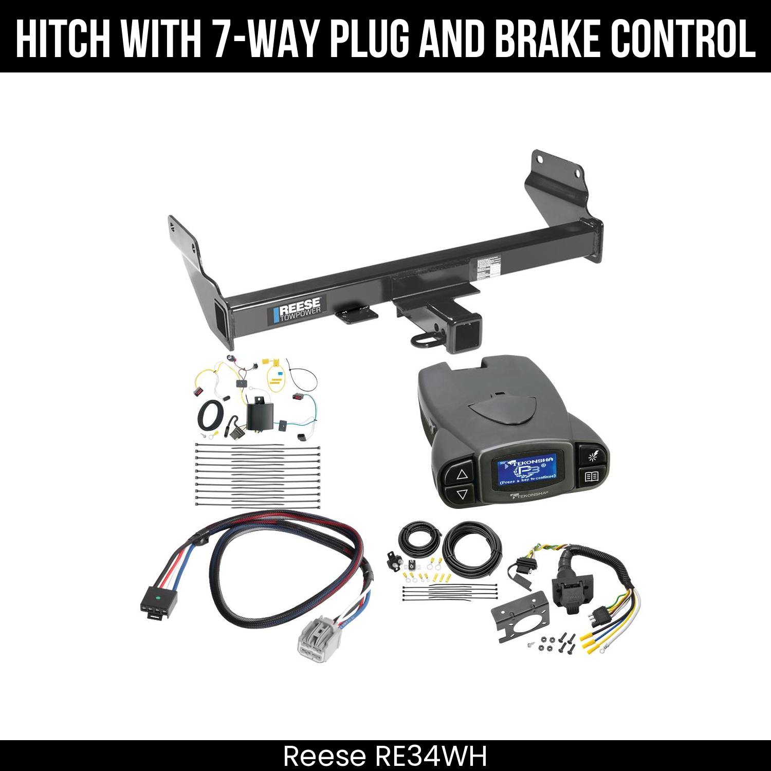 Trailer Hitch , 7-Way , Tekonsha Prodigy P3 Brake Control