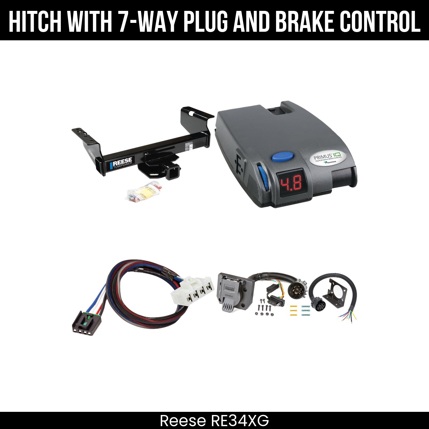 Trailer Hitch , 7-Way , Tekonsha Primus IQ Brake Control