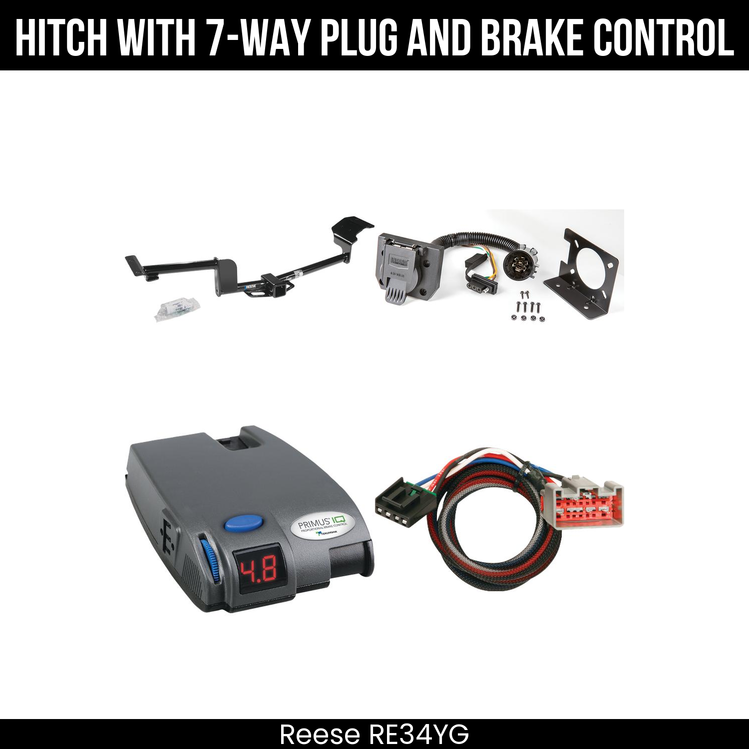 Trailer Hitch , 7-Way , Tekonsha Primus IQ Brake Control