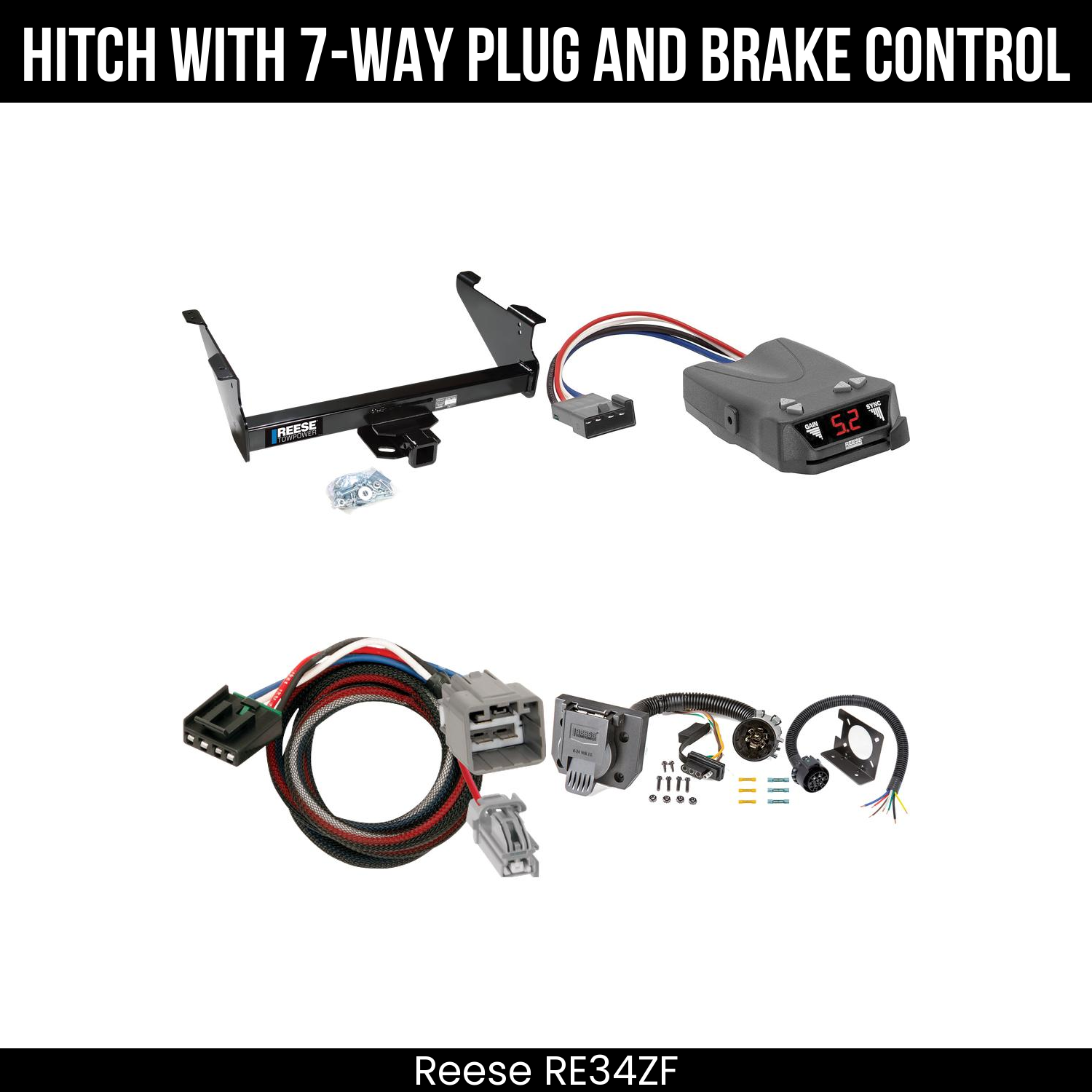 Trailer Hitch , 7-Way , Reese Brakeman IV Brake Control