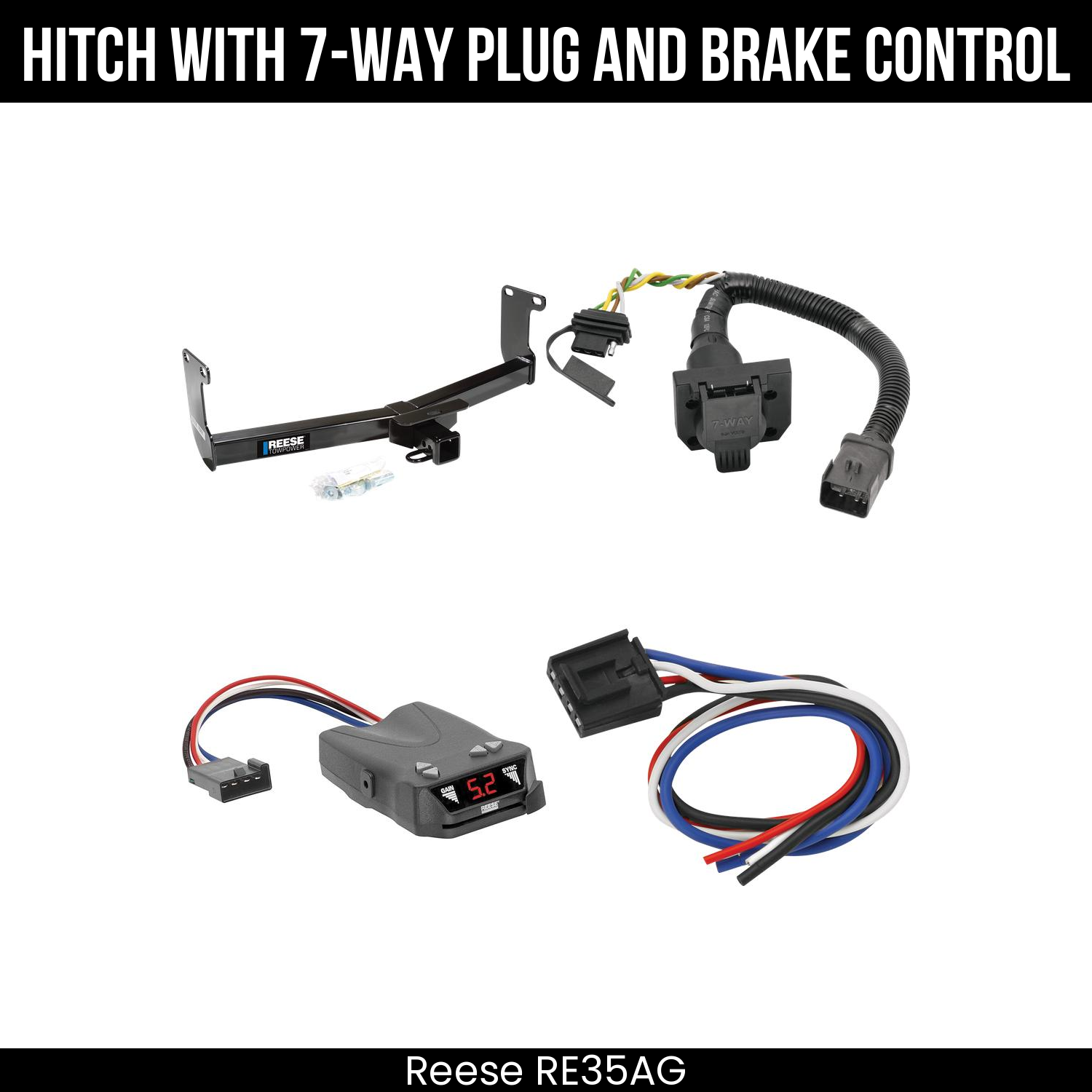 Trailer Hitch , 7-Way , Reese Brakeman IV Brake Control