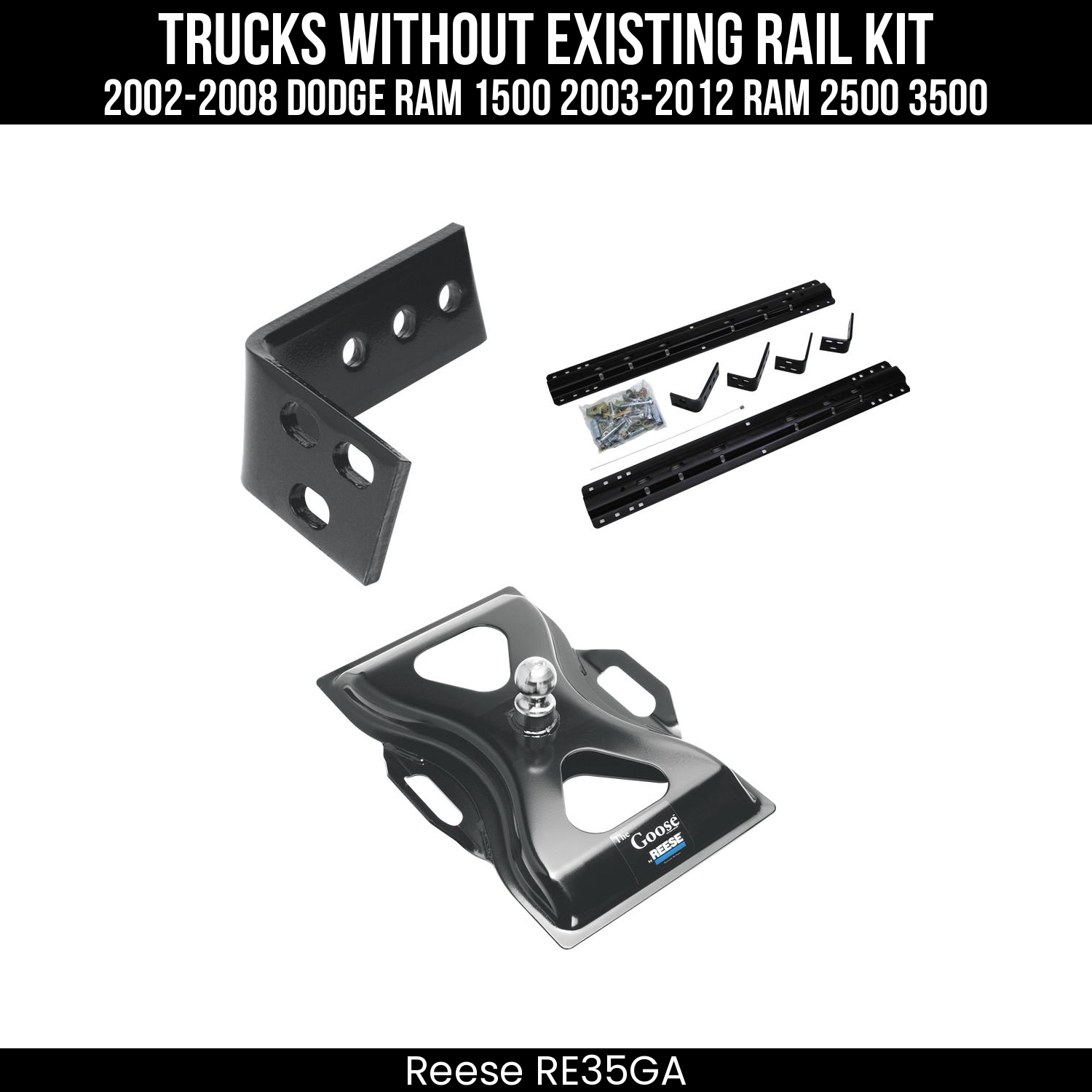 5th Wheel Hitch Bracket Kit,5th Wheel Hitch Mounting Rail & Bracket Kit,The Goose 5th Wheel Gooseneck Hitch