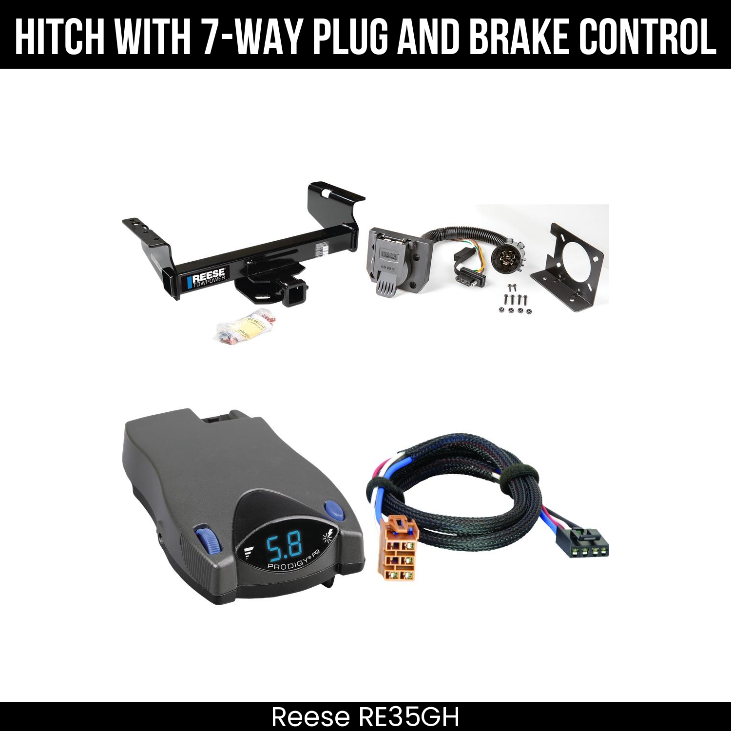 Trailer Hitch , 7-Way , Tekonsha Prodigy P2 Brake Control