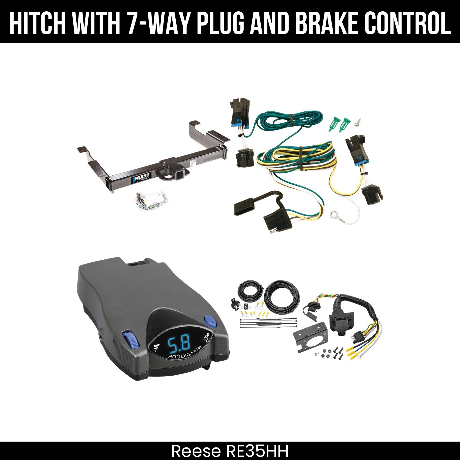 Trailer Hitch , 7-Way , Tekonsha Prodigy P2 Brake Control