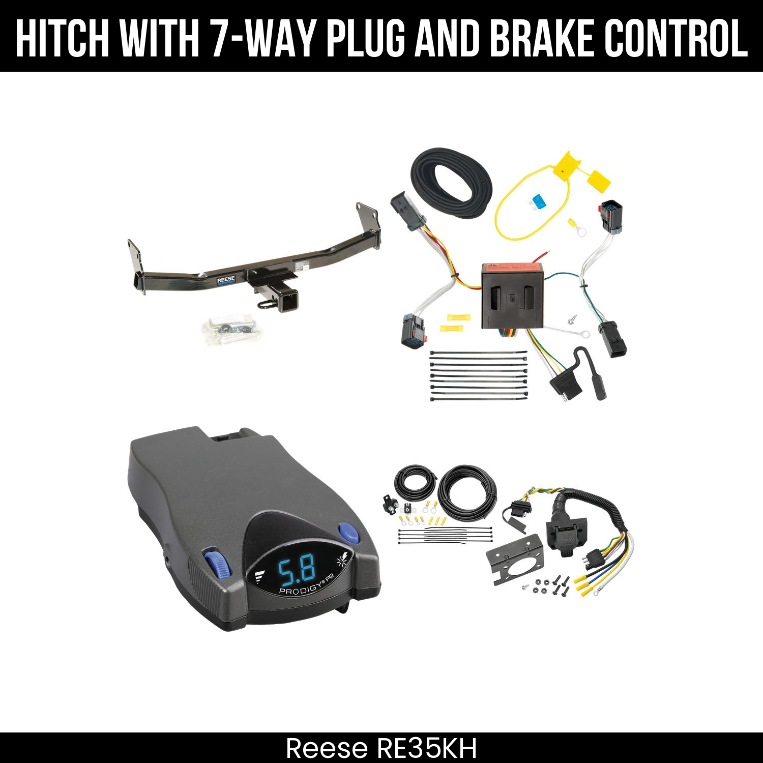 Trailer Hitch , 7-Way , Tekonsha Prodigy P2 Brake Control