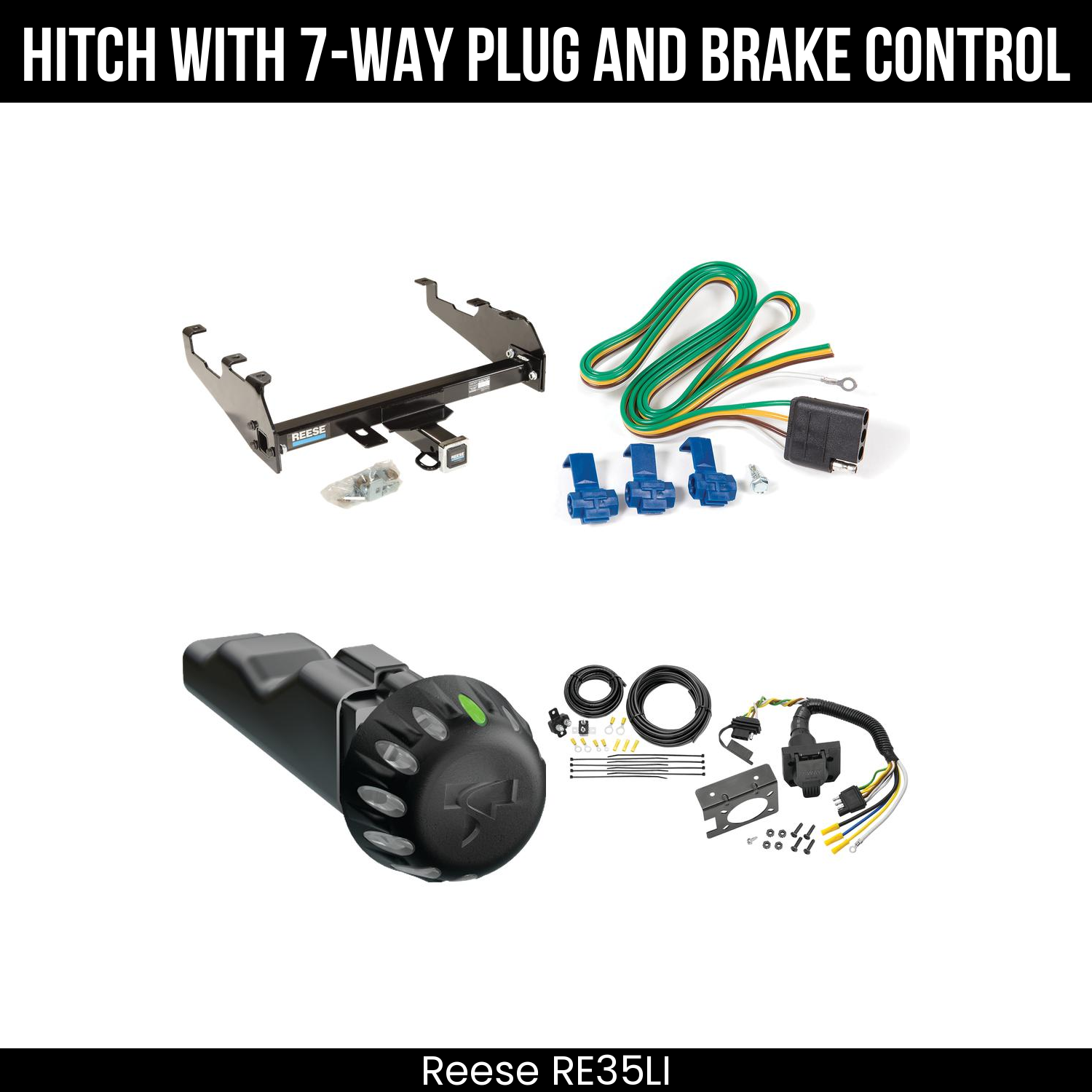 Reese RE35LI Hitch With 7 Way Plug And Brake Control Bundle Featureimg