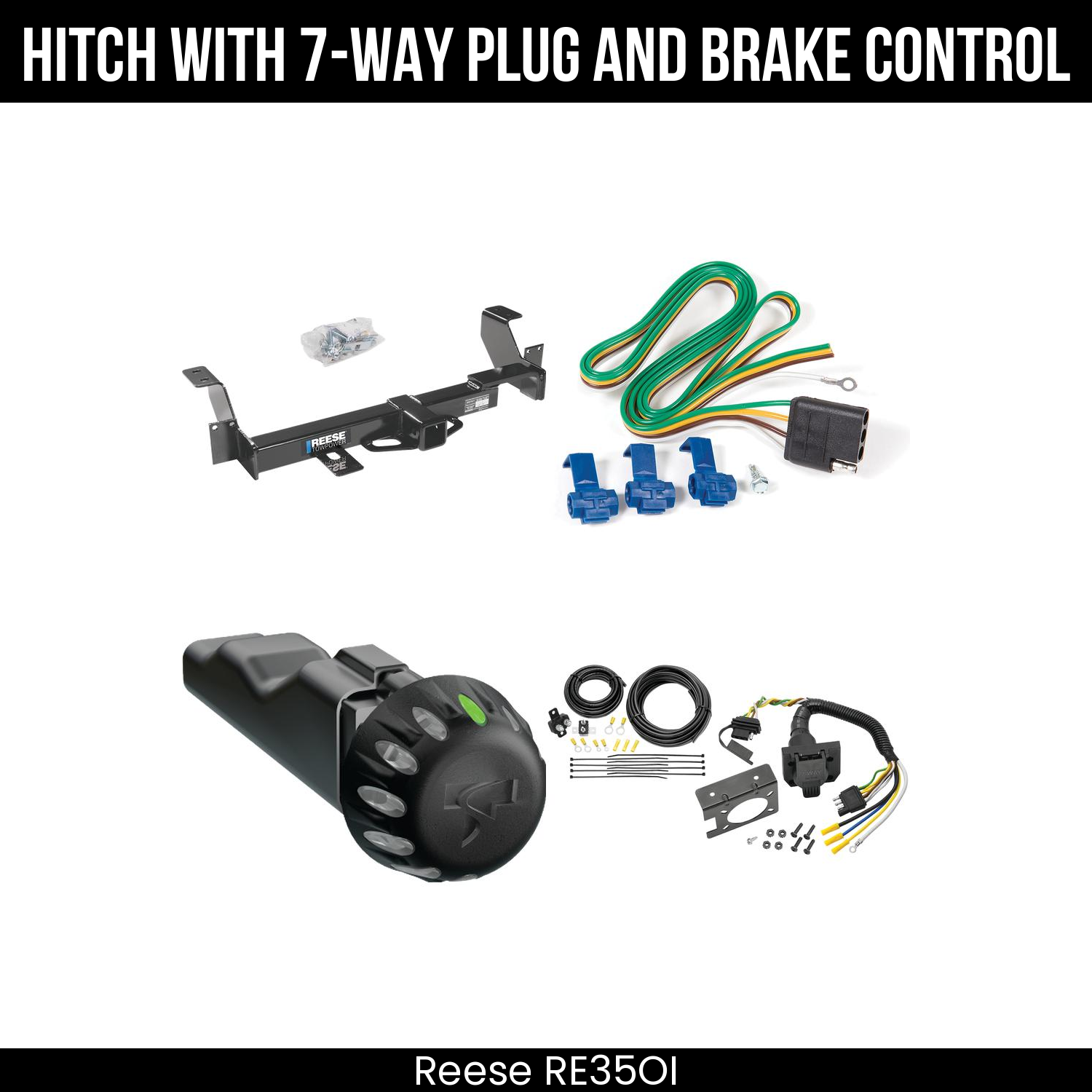 Reese RE35OI Hitch With 7 Way Plug And Brake Control Bundle Featureimg