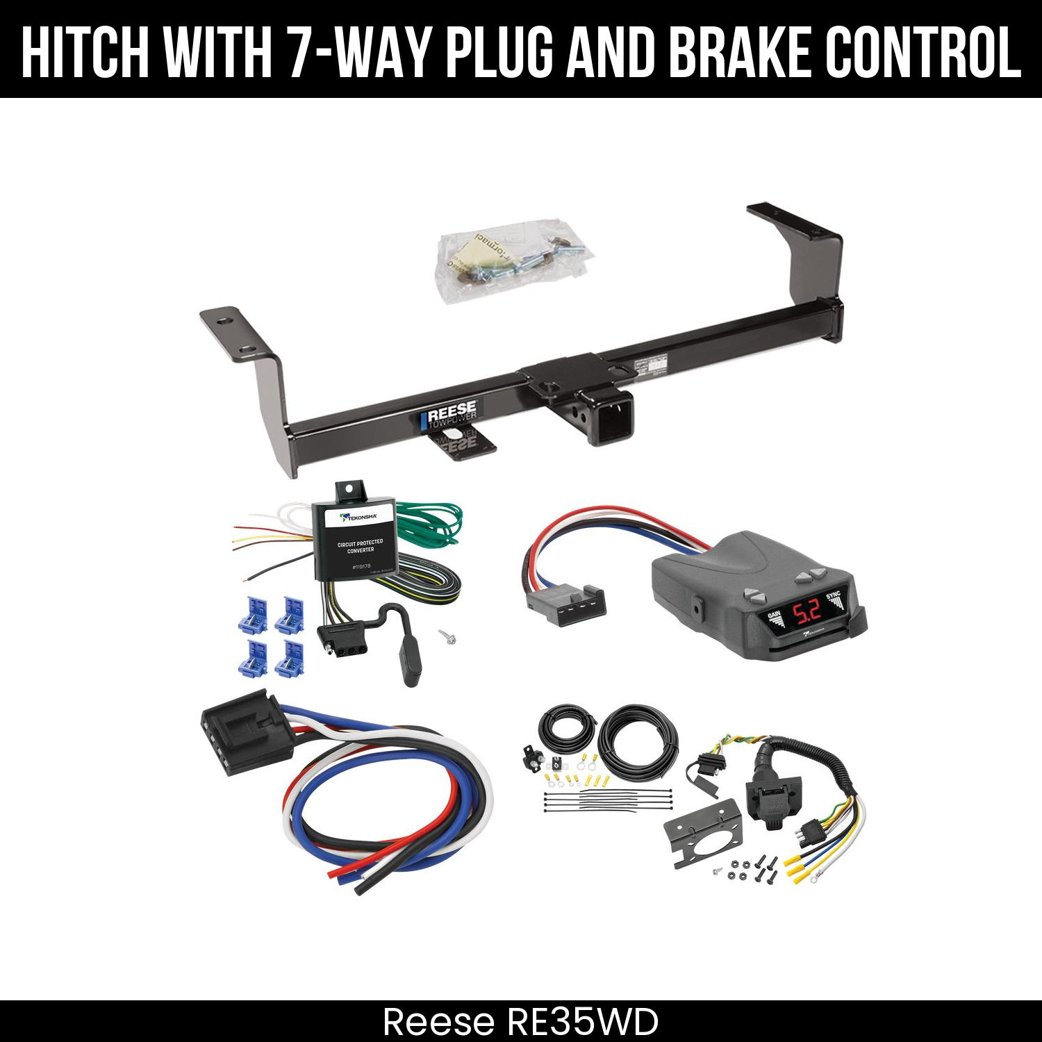Trailer Hitch , 7-Way , Tekonsha Brakeman IV Brake Control