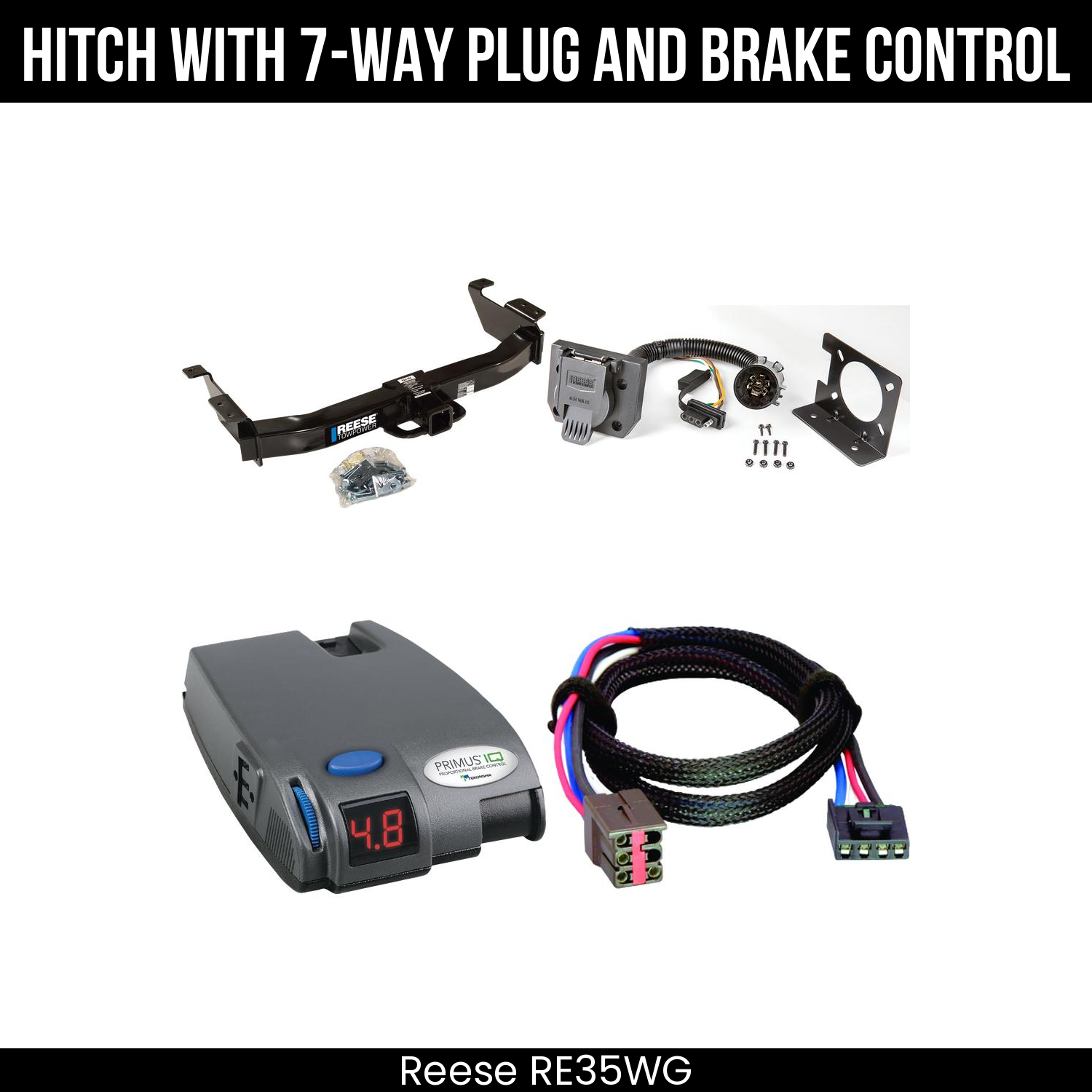 Trailer Hitch , 7-Way , Tekonsha Primus IQ Brake Control