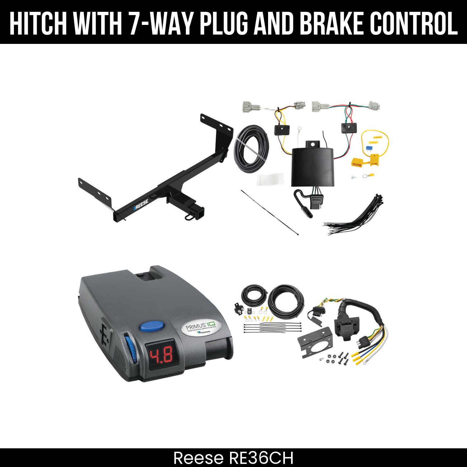 Trailer Hitch , 7-Way , Tekonsha Primus IQ Brake Control