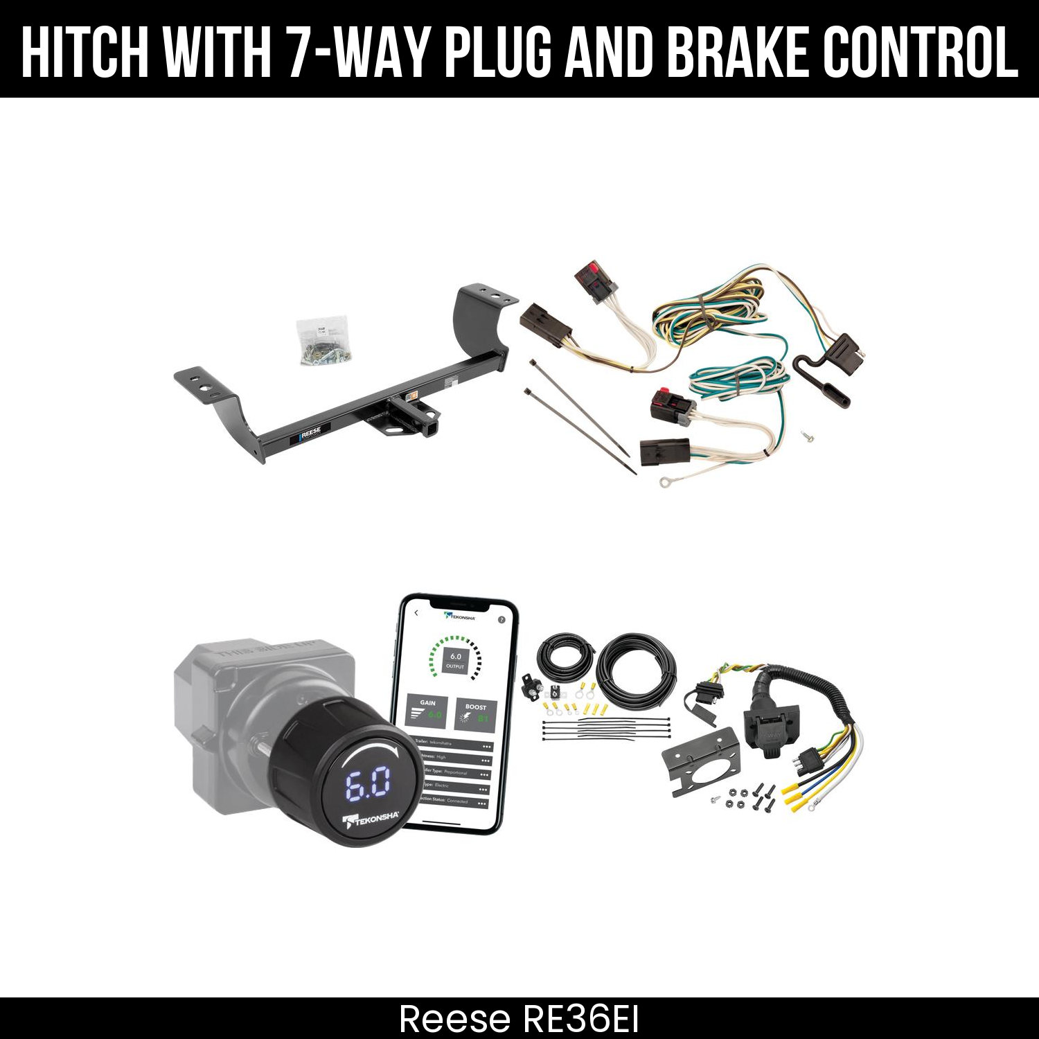 Reese RE36EI Hitch With 7 Way Plug And Brake Control Bundle Featureimg