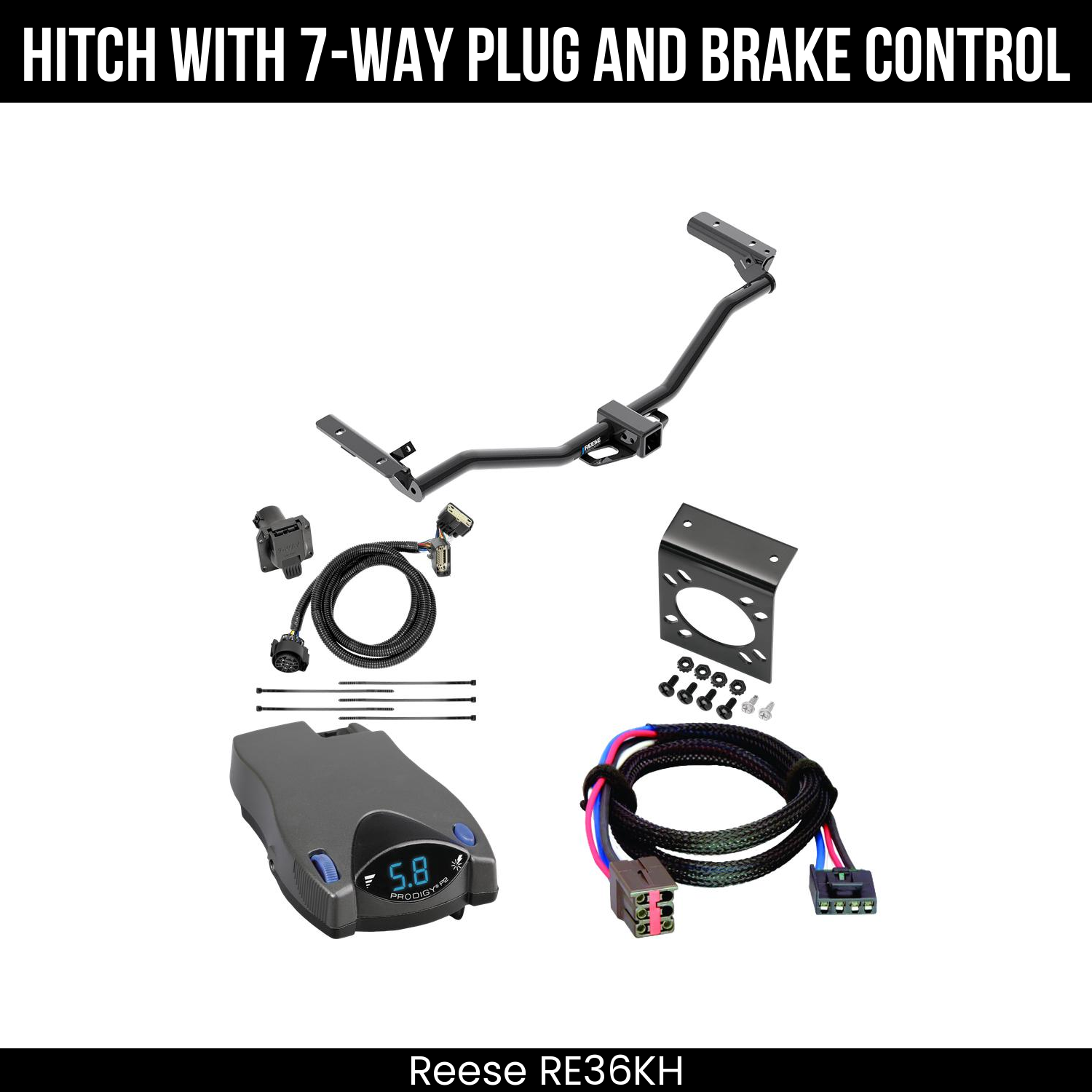 Trailer Hitch , 7-Way , Tekonsha Prodigy P2 Brake Control