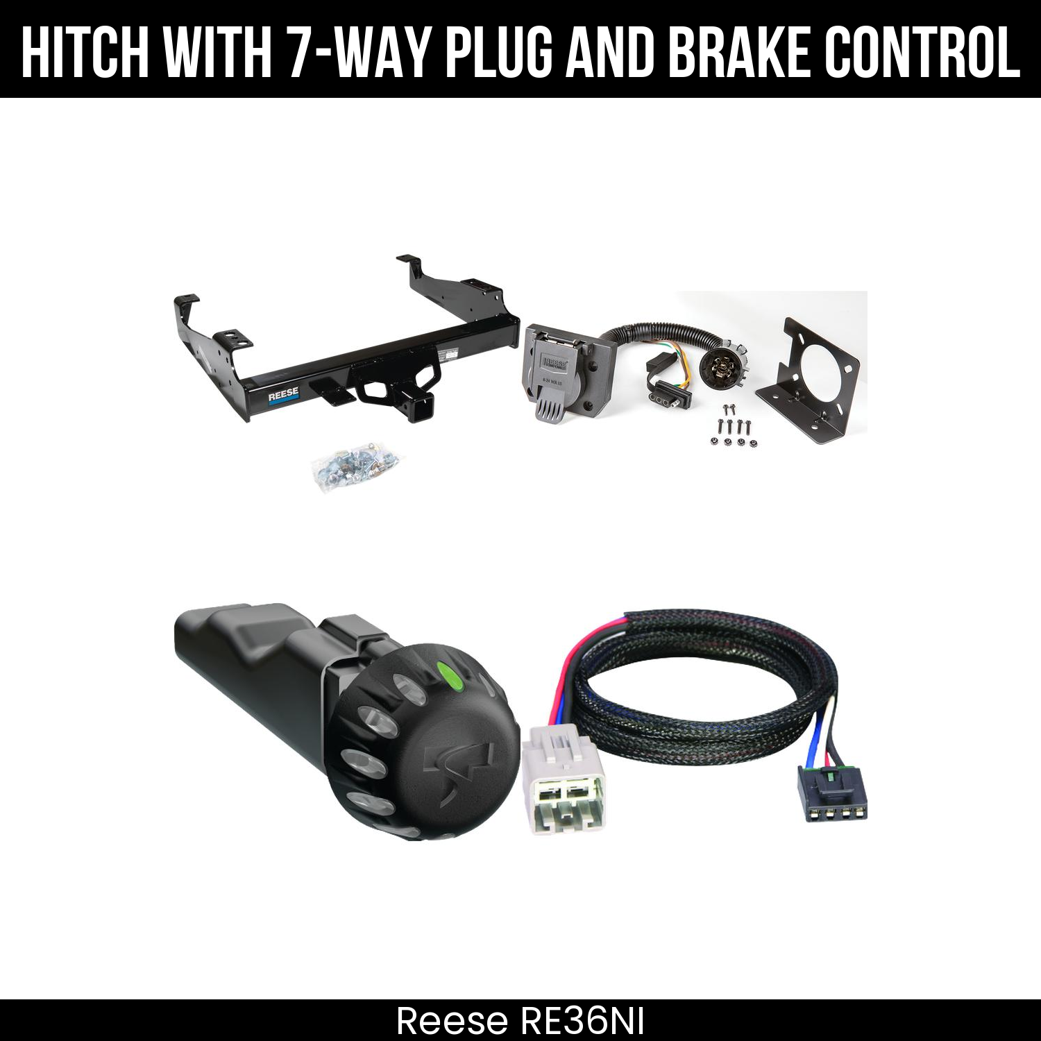Reese RE36NI Hitch With 7 Way Plug And Brake Control Bundle Featureimg