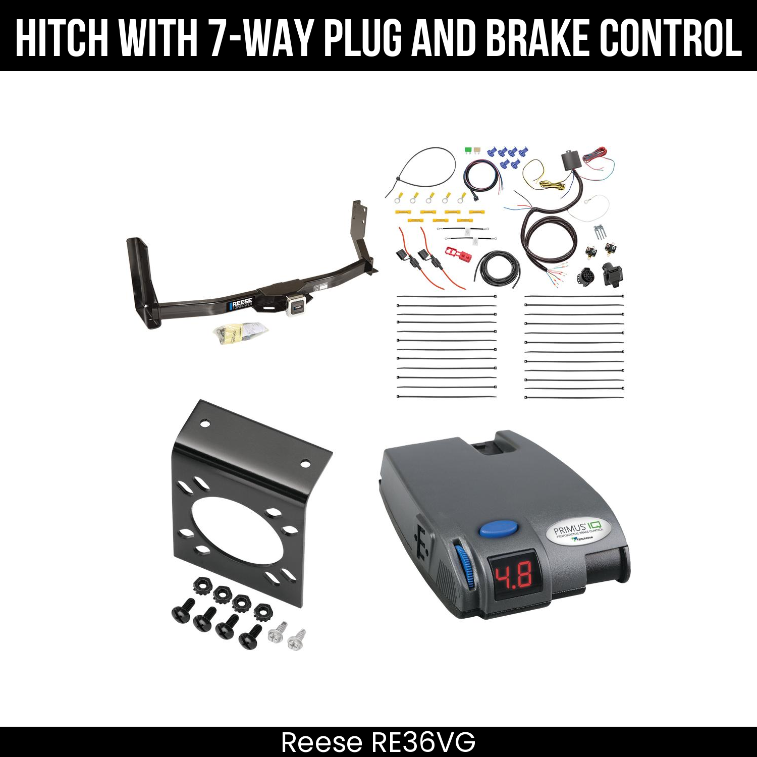 Trailer Hitch , 7-Way , Tekonsha Primus IQ Brake Control