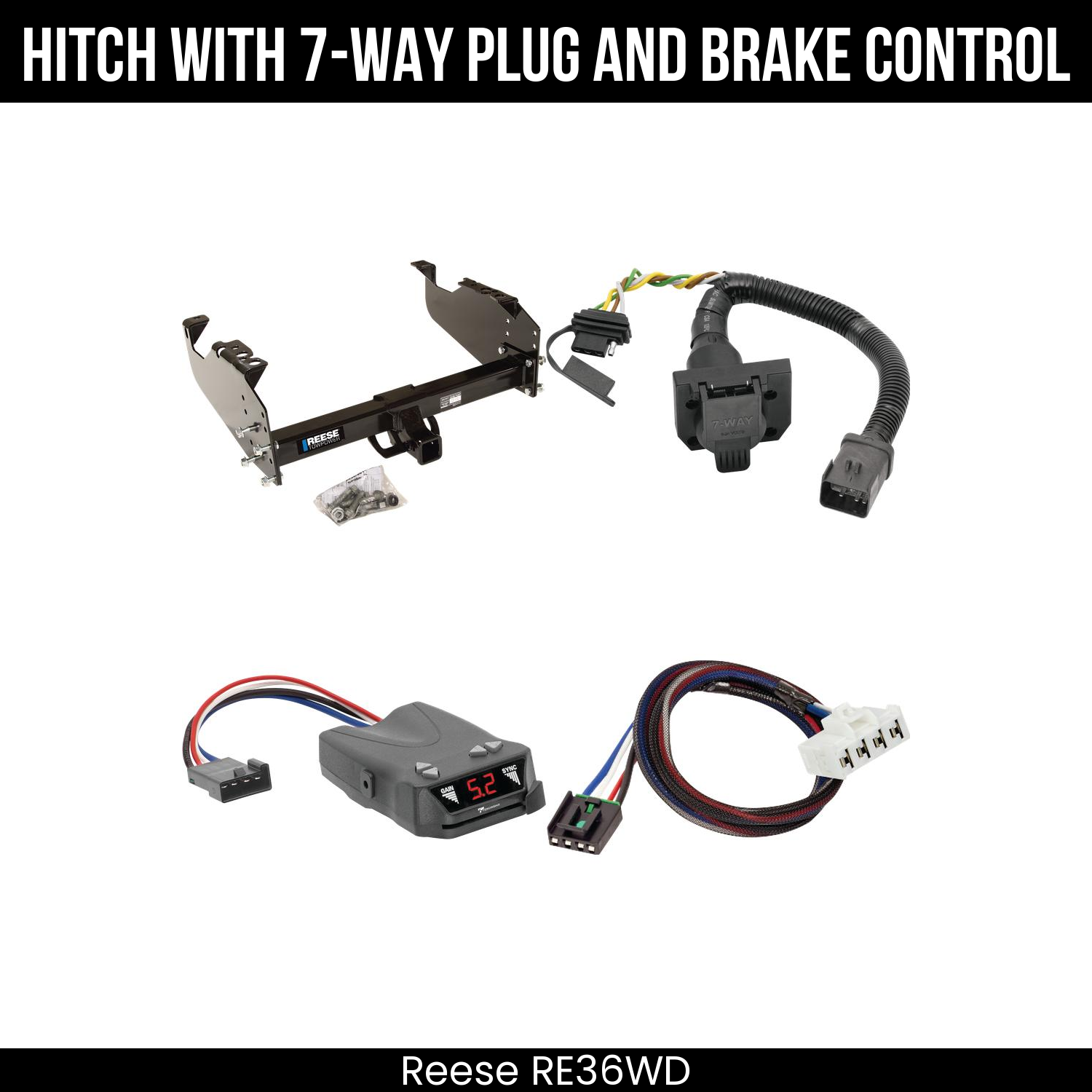 Trailer Hitch , 7-Way , Tekonsha Brakeman IV Brake Control