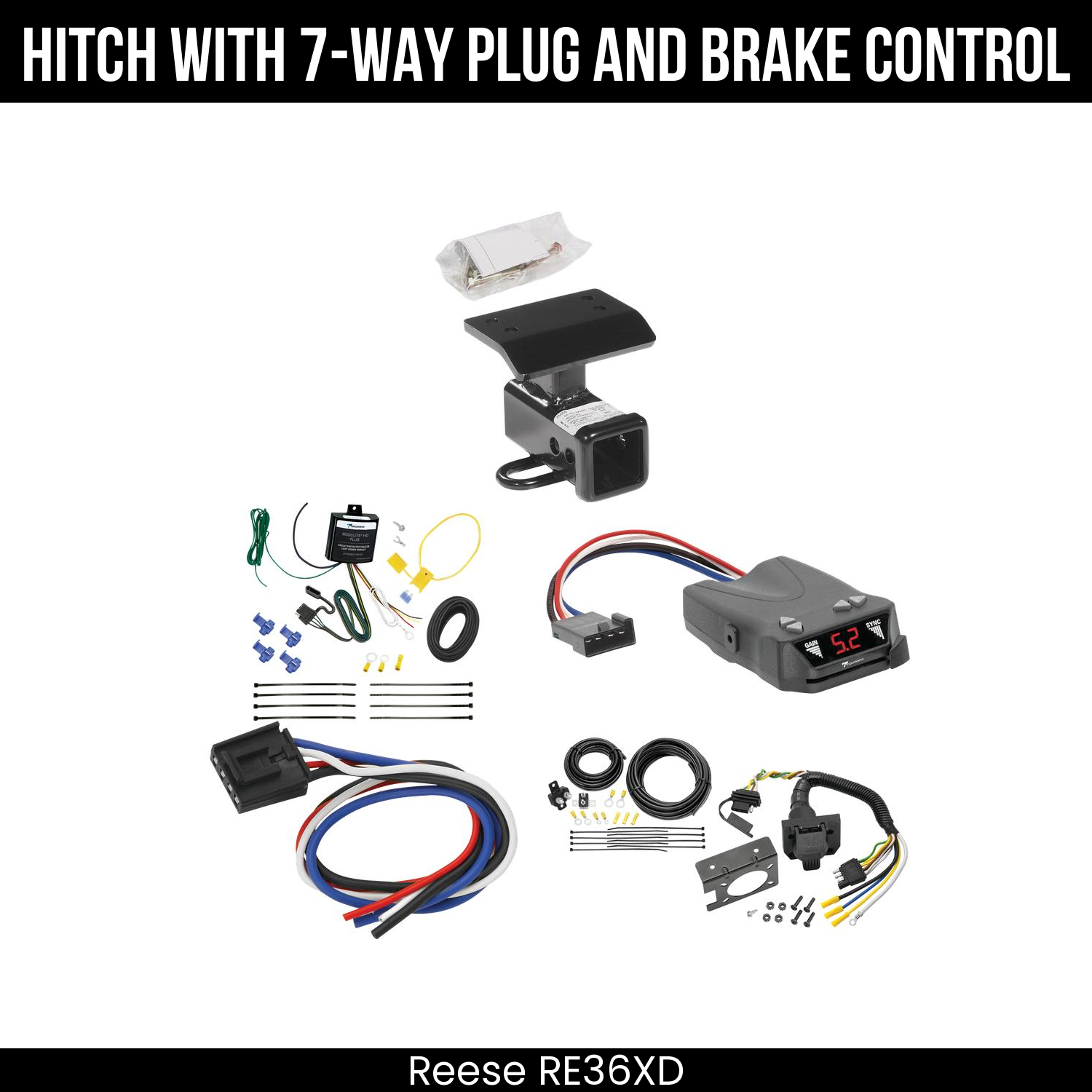 Trailer Hitch , 7-Way , Tekonsha Brakeman IV Brake Control