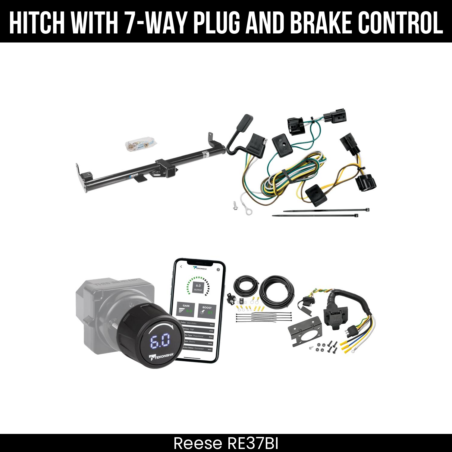 Reese RE37BI Hitch With 7 Way Plug And Brake Control Bundle Featureimg