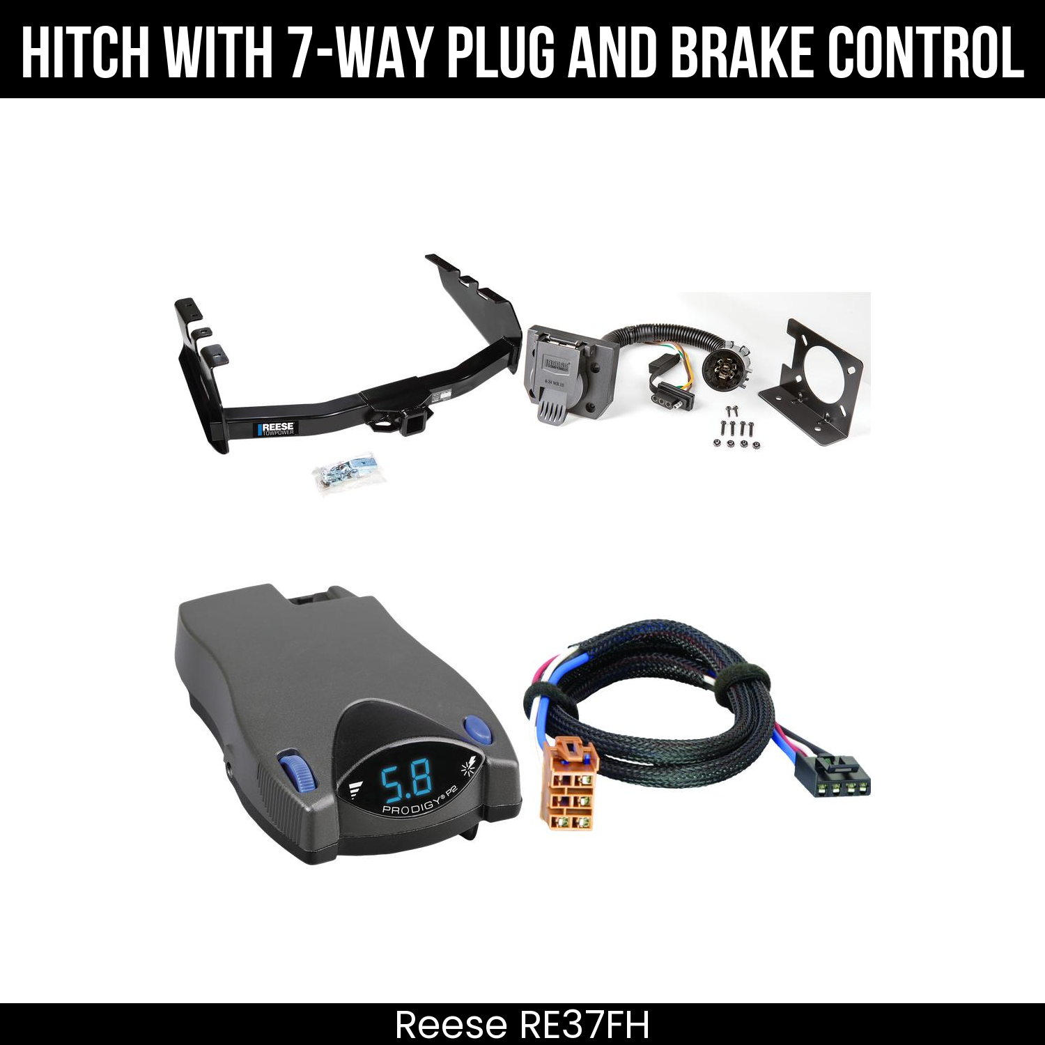 Trailer Hitch , 7-Way , Tekonsha Prodigy P2 Brake Control