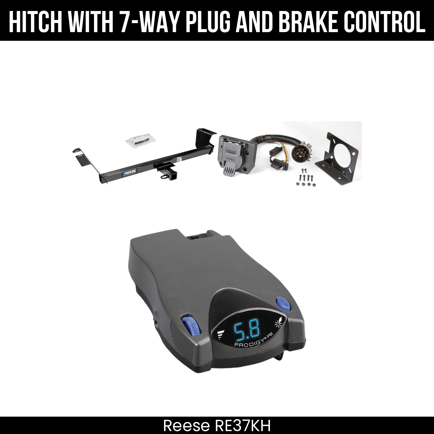 Trailer Hitch , 7-Way , Tekonsha Prodigy P2 Brake Control