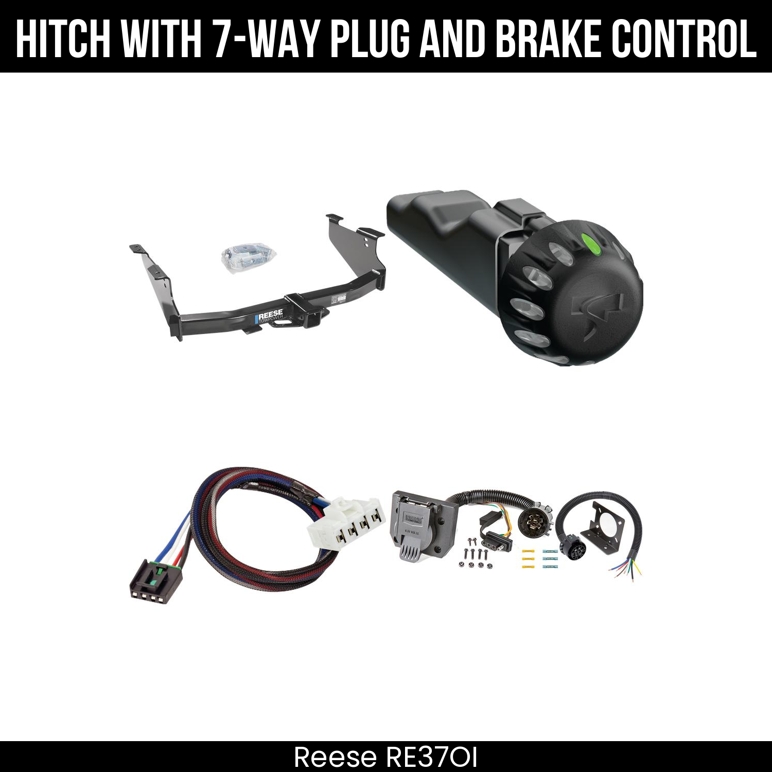 Reese RE37OI Hitch With 7 Way Plug And Brake Control Bundle Featureimg