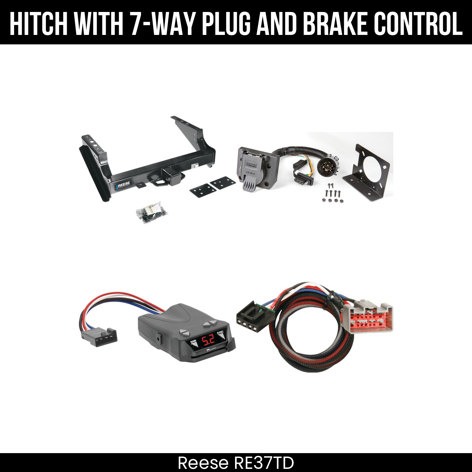 Trailer Hitch , 7-Way , Tekonsha Brakeman IV Brake Control