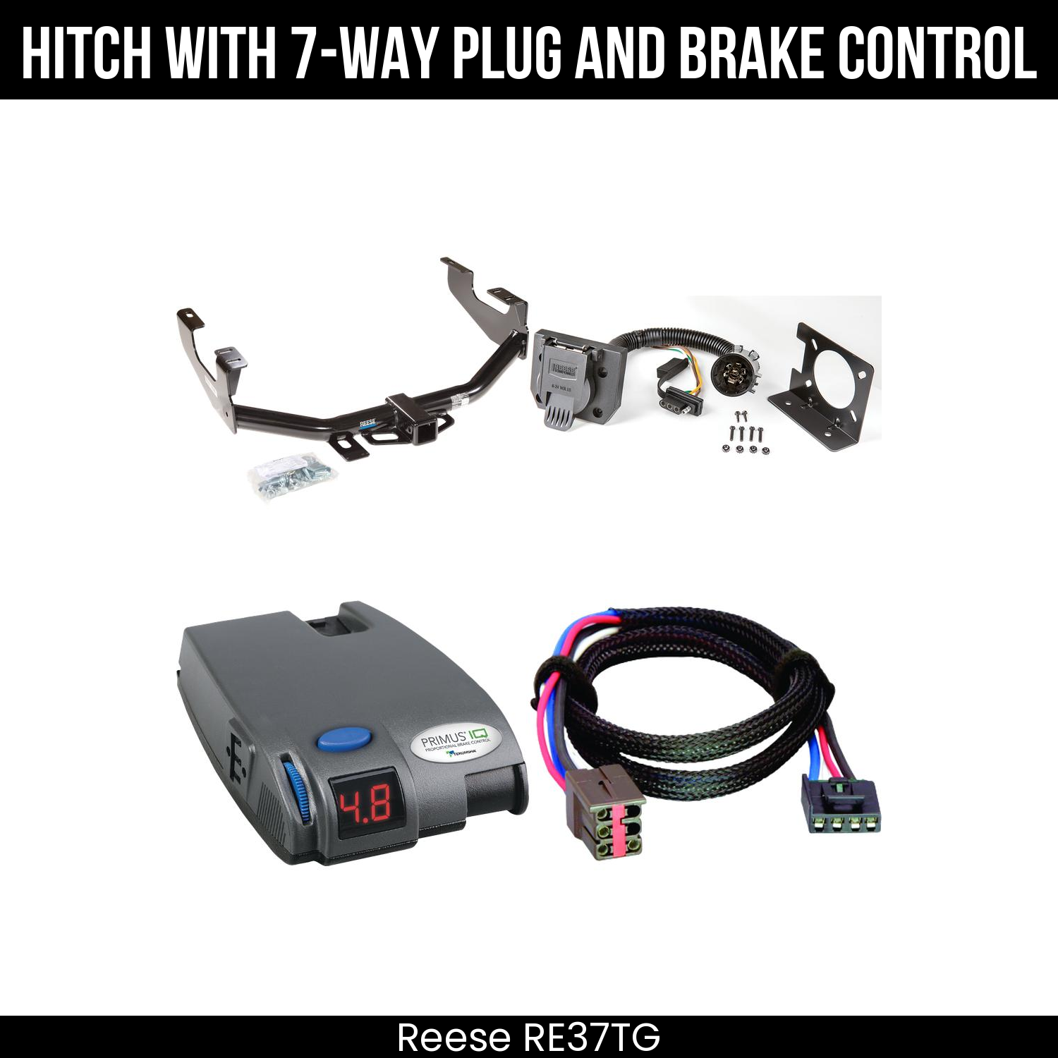 Trailer Hitch , 7-Way , Tekonsha Primus IQ Brake Control