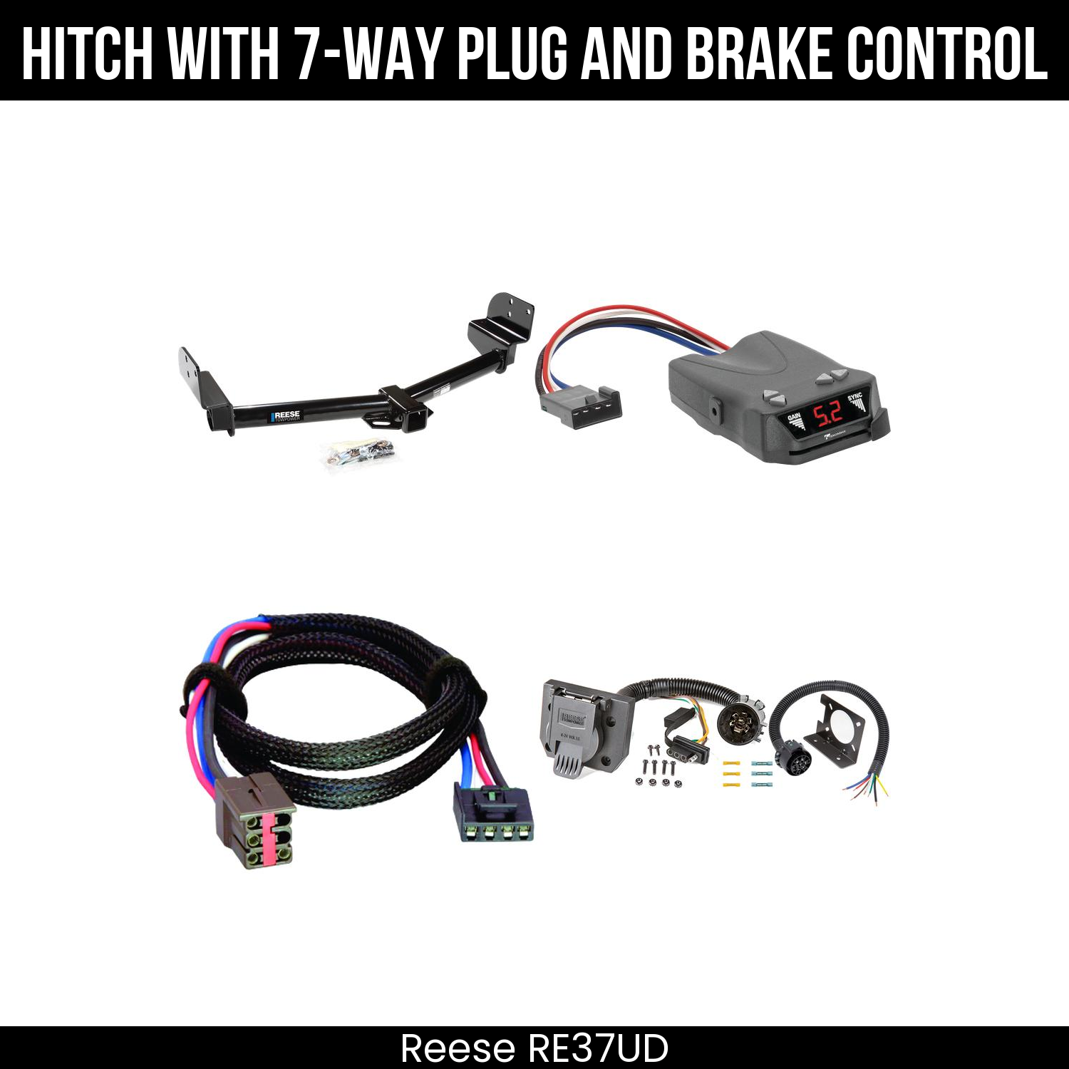 Trailer Hitch , 7-Way , Tekonsha Brakeman IV Brake Control