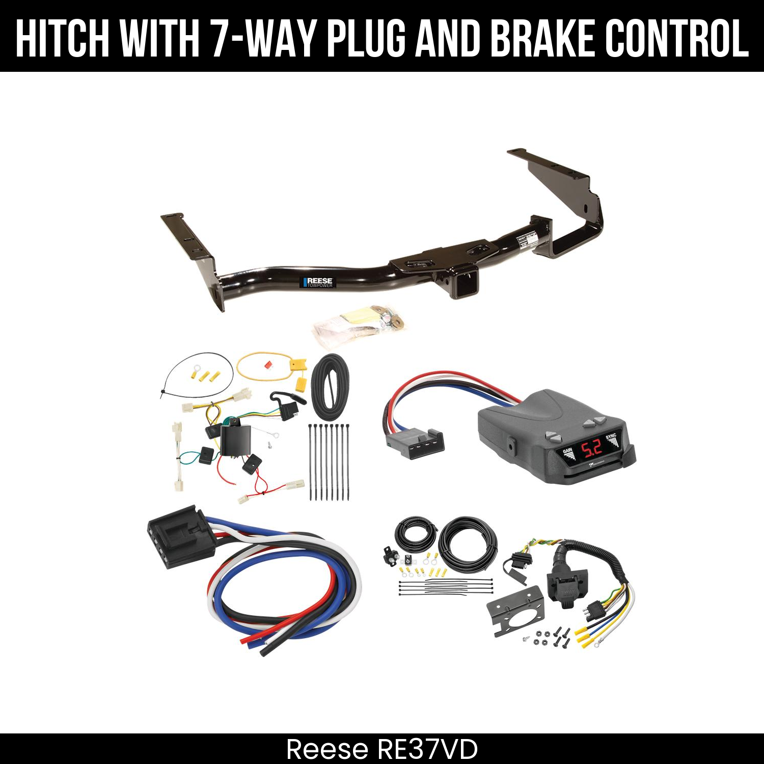 Trailer Hitch , 7-Way , Tekonsha Brakeman IV Brake Control