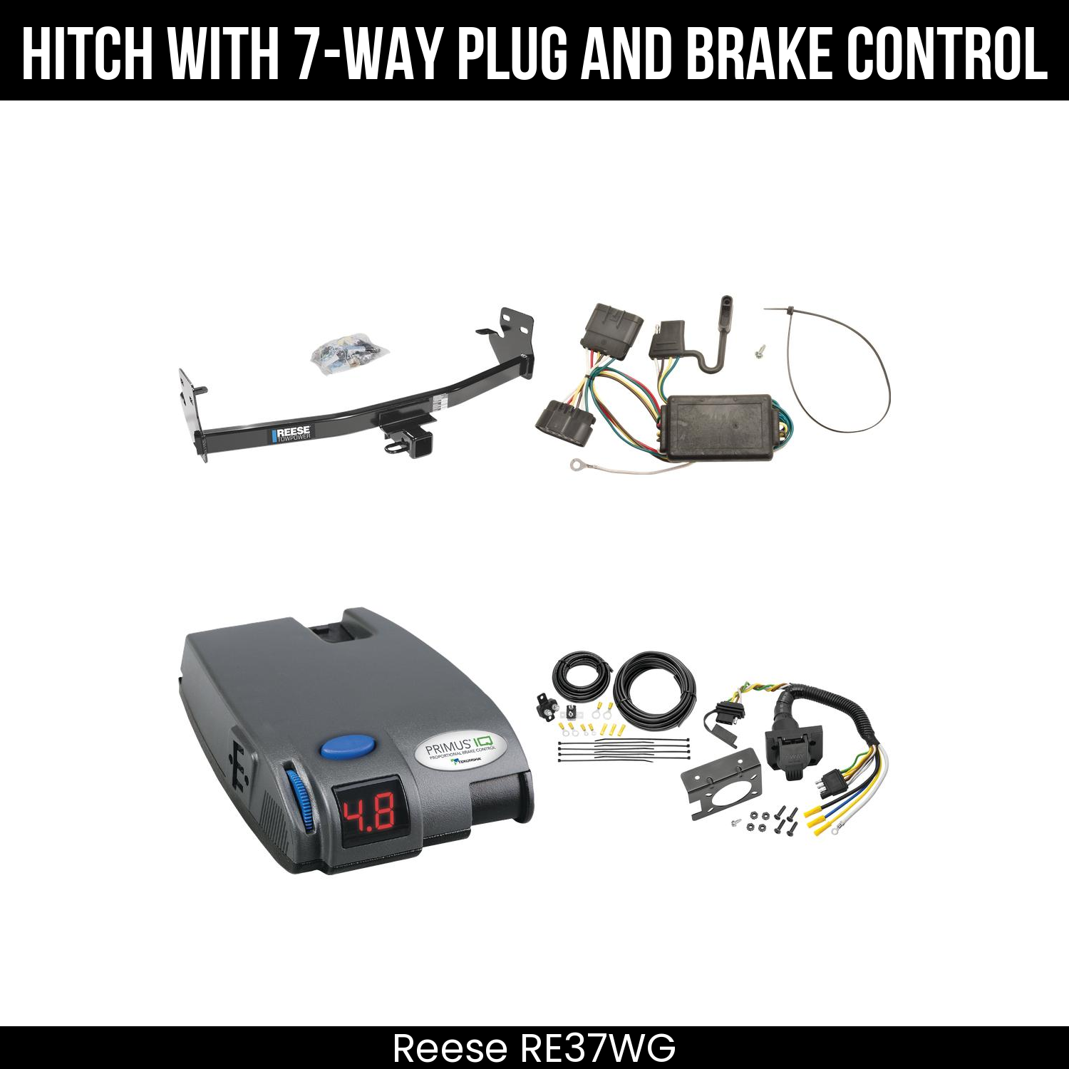 Trailer Hitch , 7-Way , Tekonsha Primus IQ Brake Control