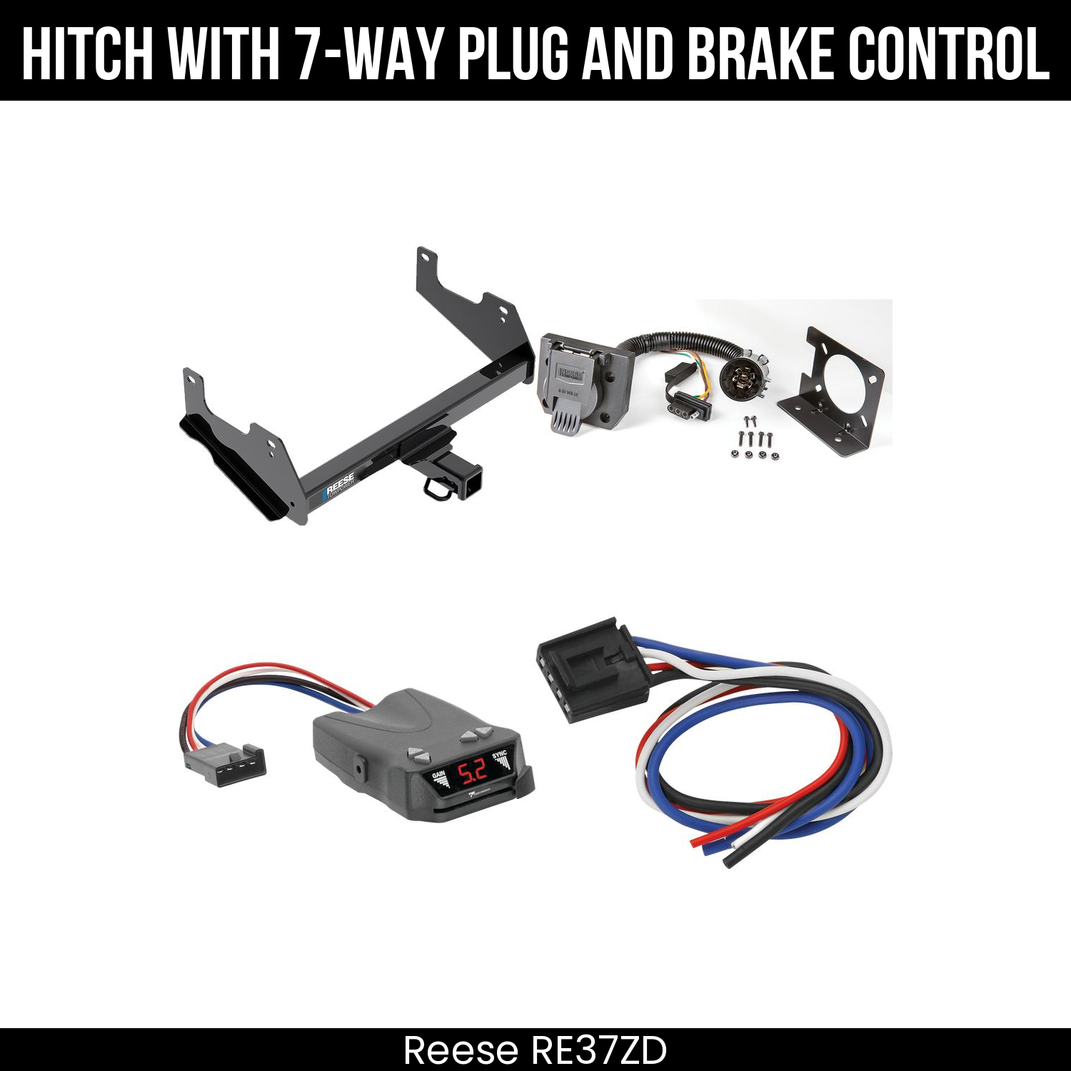 Trailer Hitch , 7-Way , Tekonsha Brakeman IV Brake Control