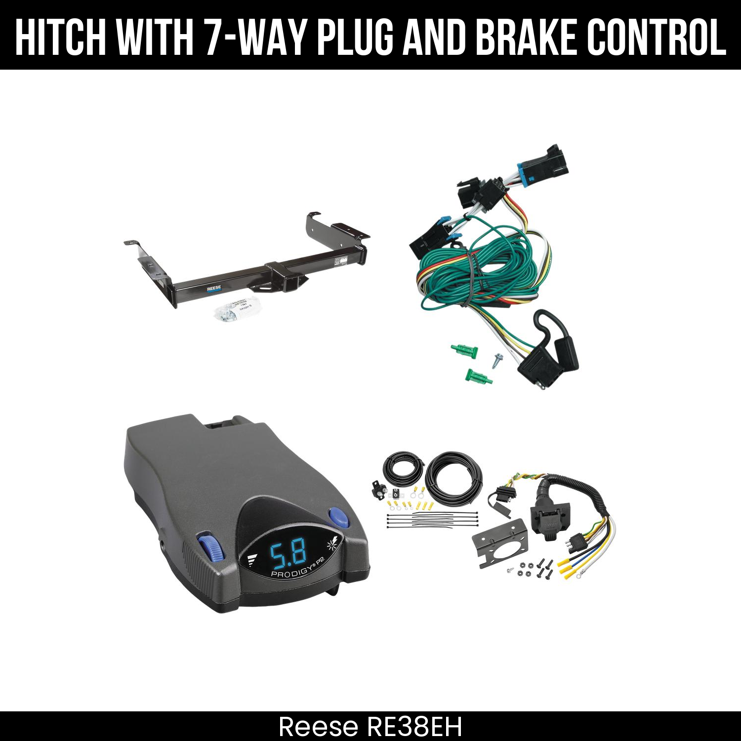 Trailer Hitch , 7-Way , Tekonsha Prodigy P2 Brake Control