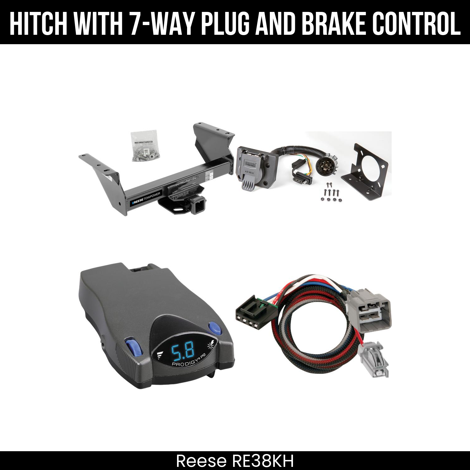Trailer Hitch , 7-Way , Tekonsha Prodigy P2 Brake Control