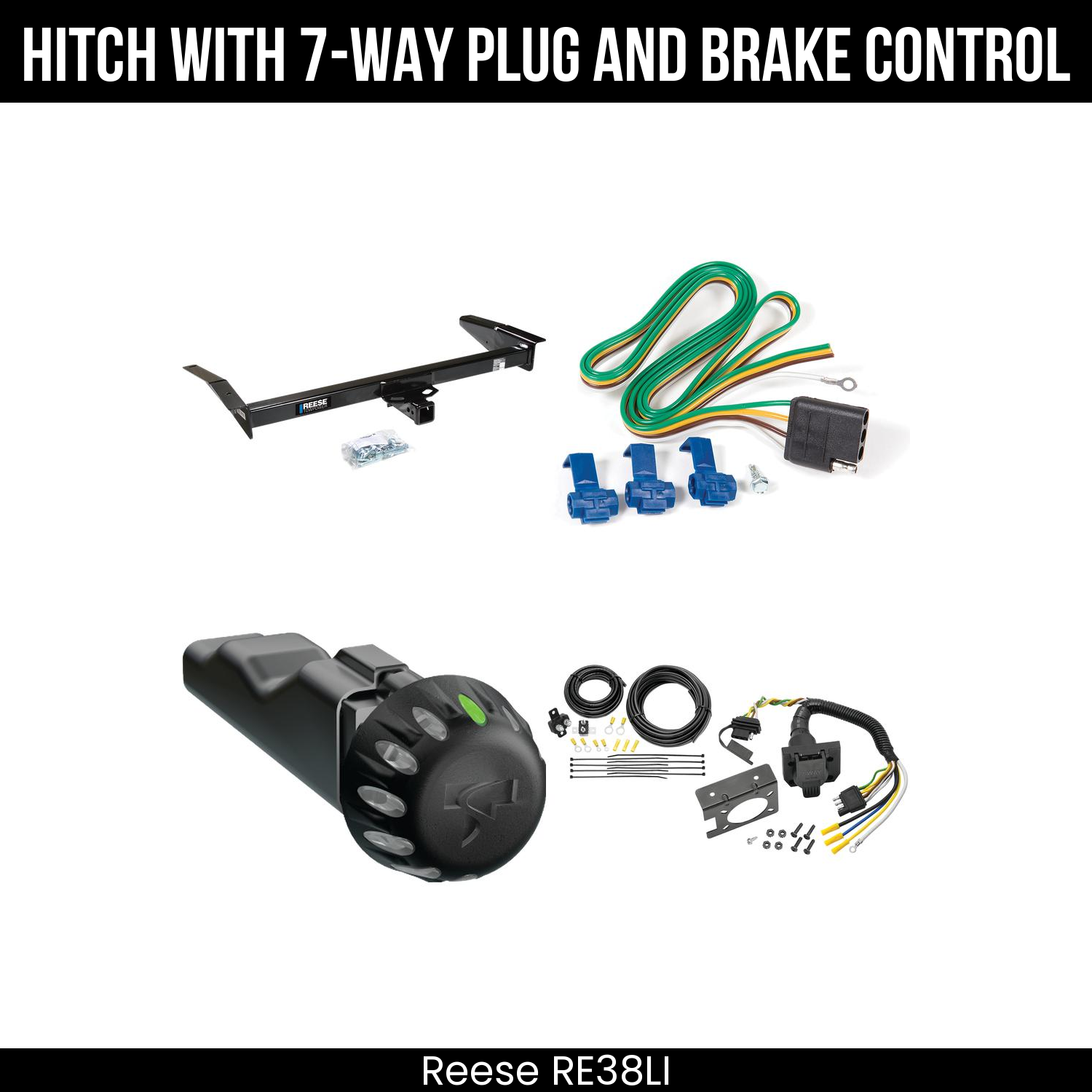 Reese RE38LI Hitch With 7 Way Plug And Brake Control Bundle Featureimg