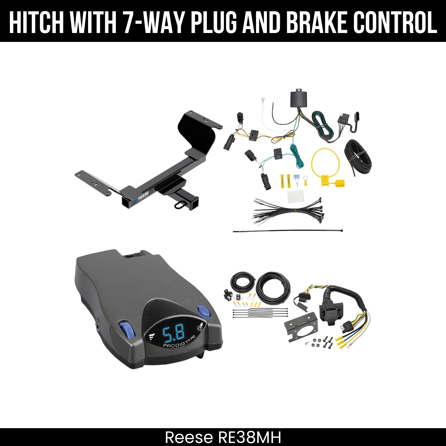 Trailer Hitch , 7-Way , Tekonsha Prodigy P2 Brake Control