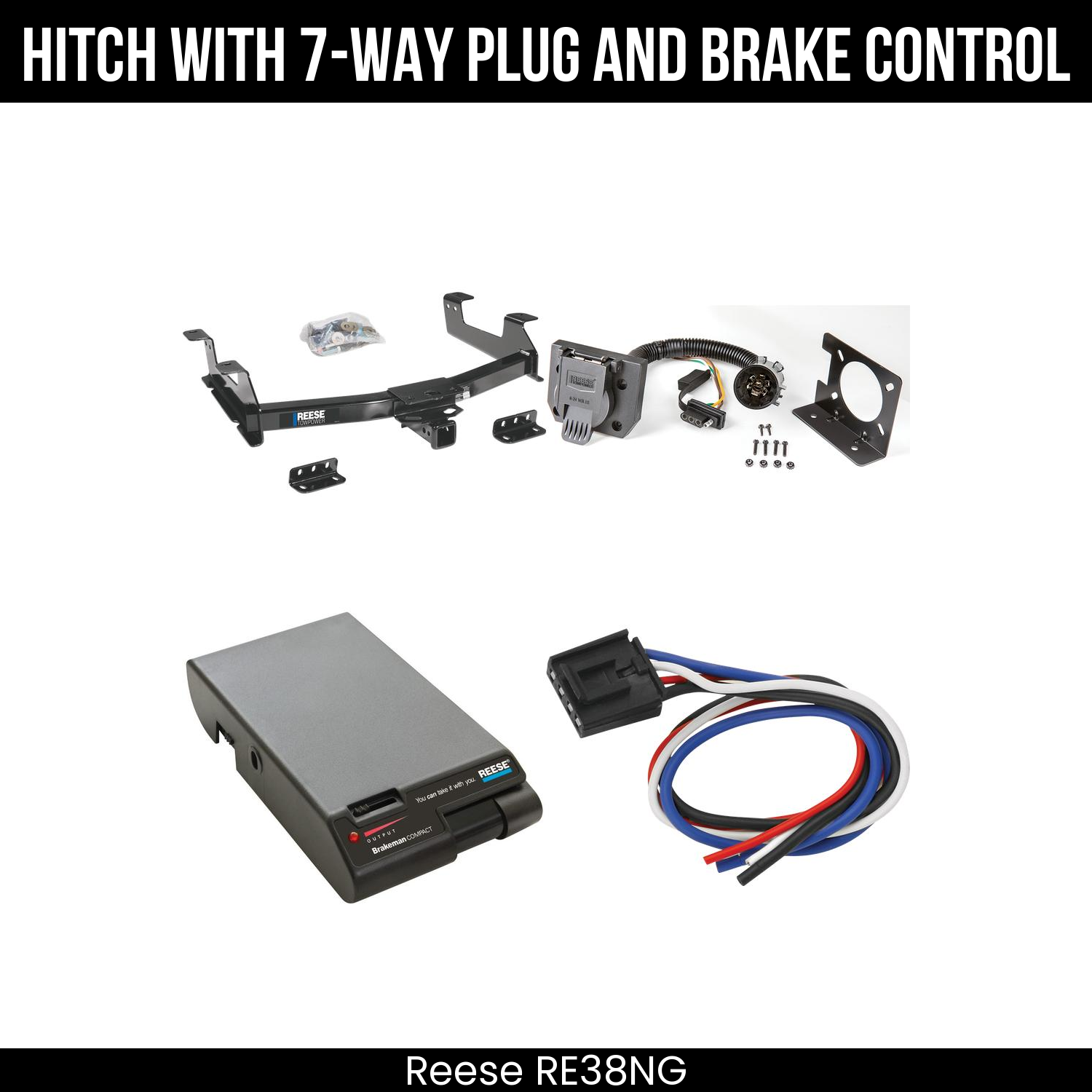 Trailer Hitch , 7-Way , Reese Brakeman Brake Control