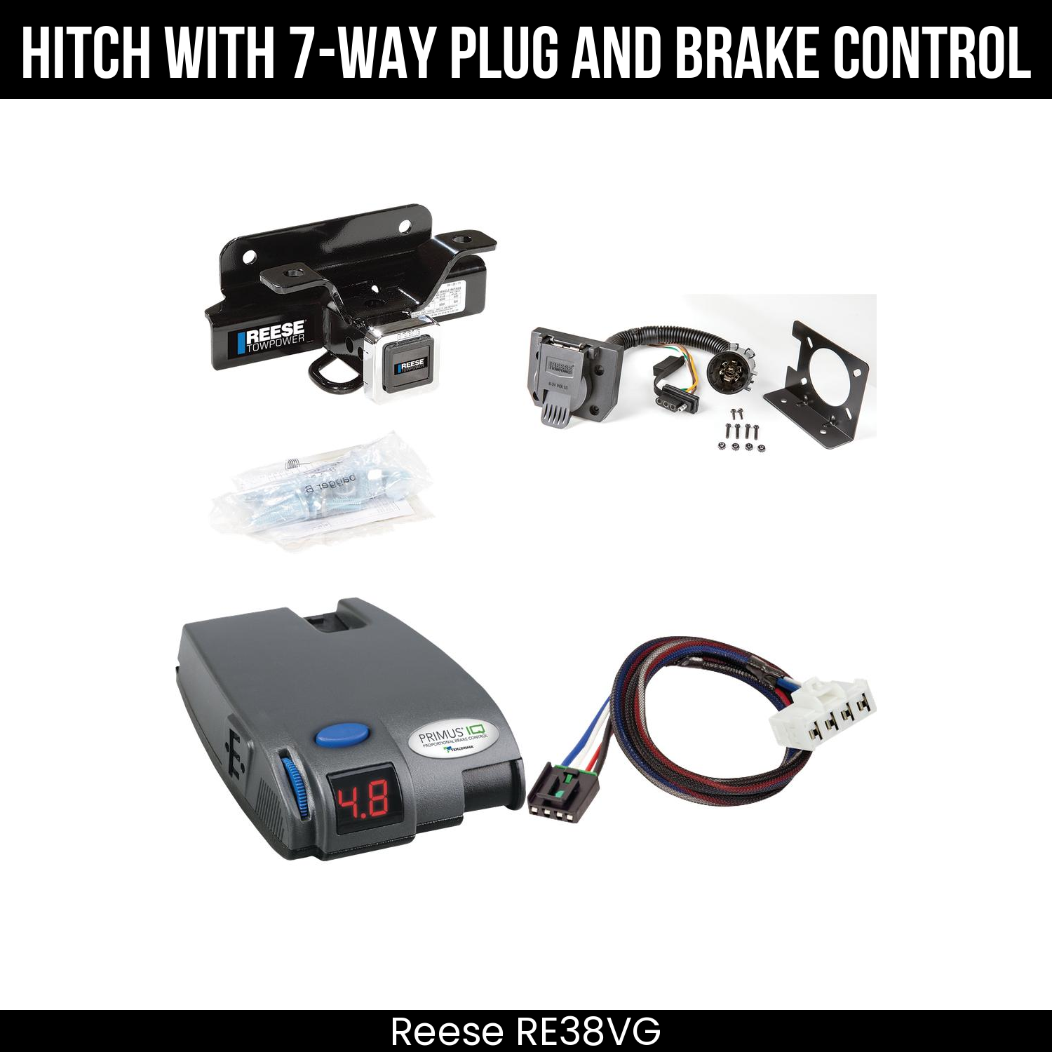 Trailer Hitch , 7-Way , Tekonsha Primus IQ Brake Control