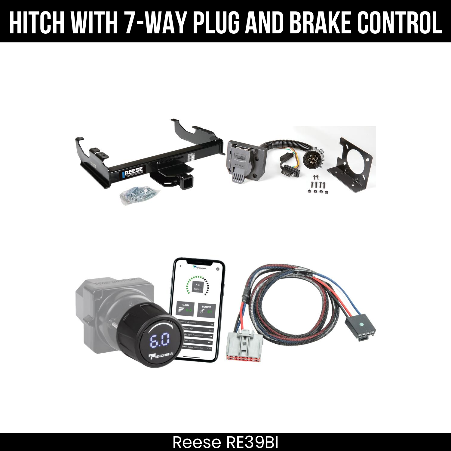 Reese RE39BI Hitch With 7 Way Plug And Brake Control Bundle Featureimg