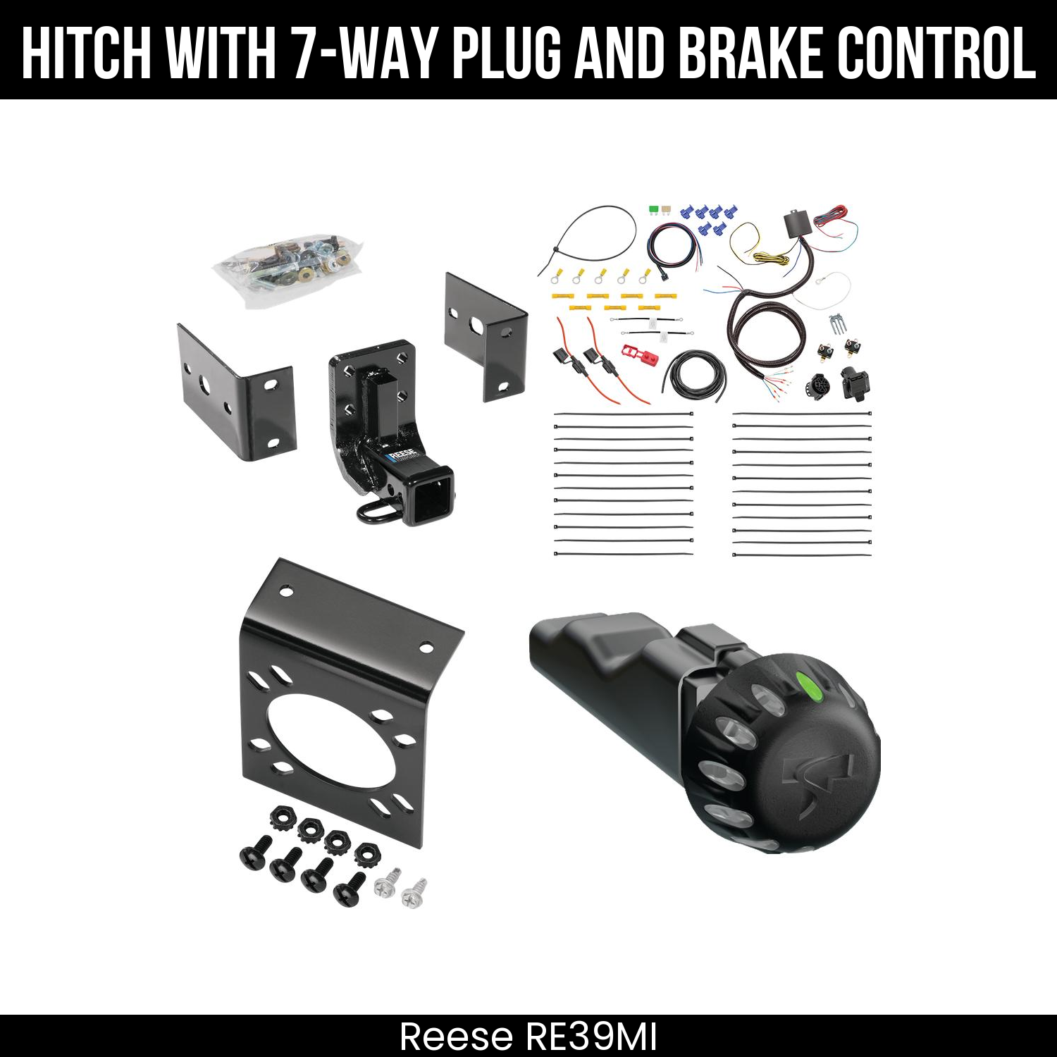 Reese RE39MI Hitch With 7 Way Plug And Brake Control Bundle Featureimg