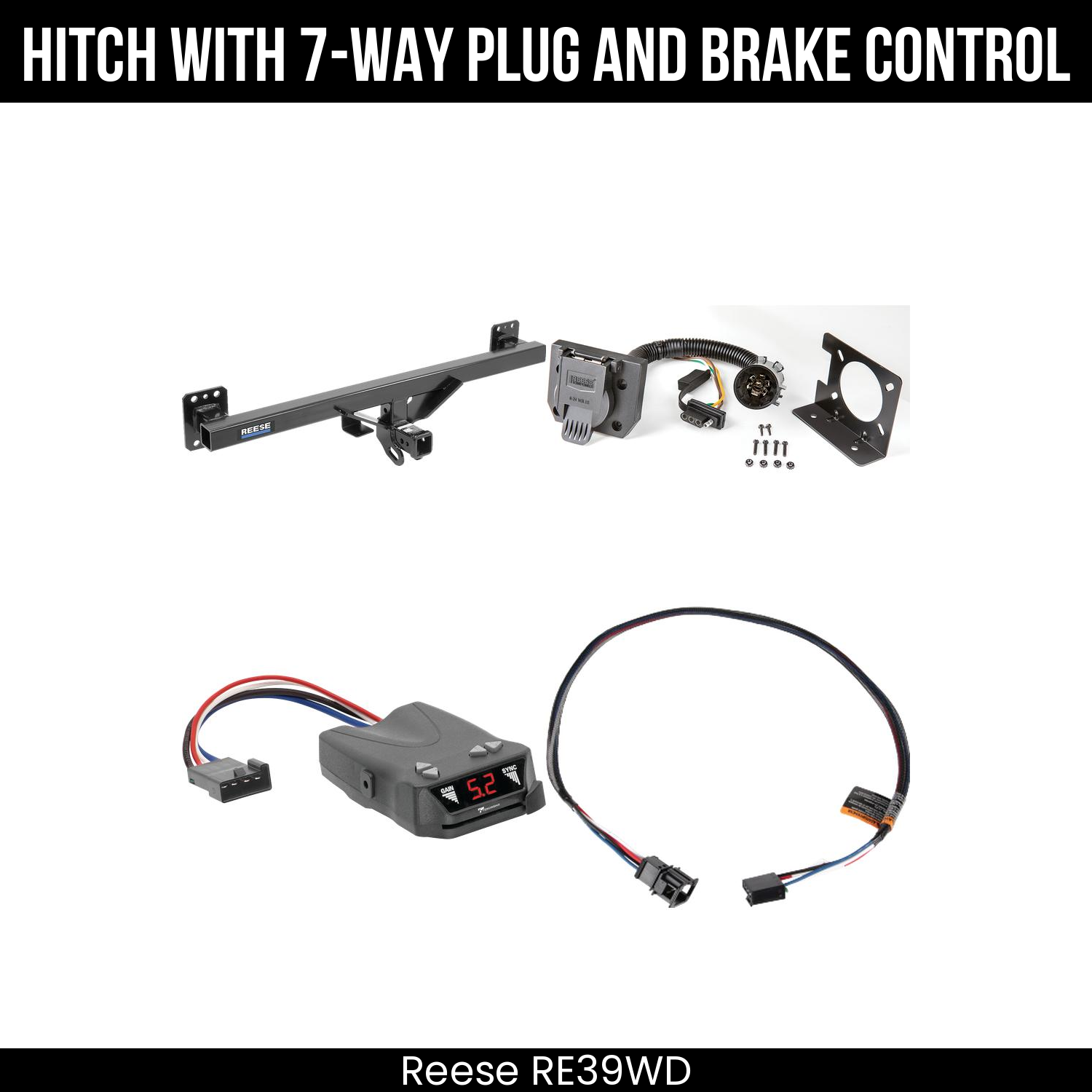 Trailer Hitch , 7-Way , Tekonsha Brakeman IV Brake Control